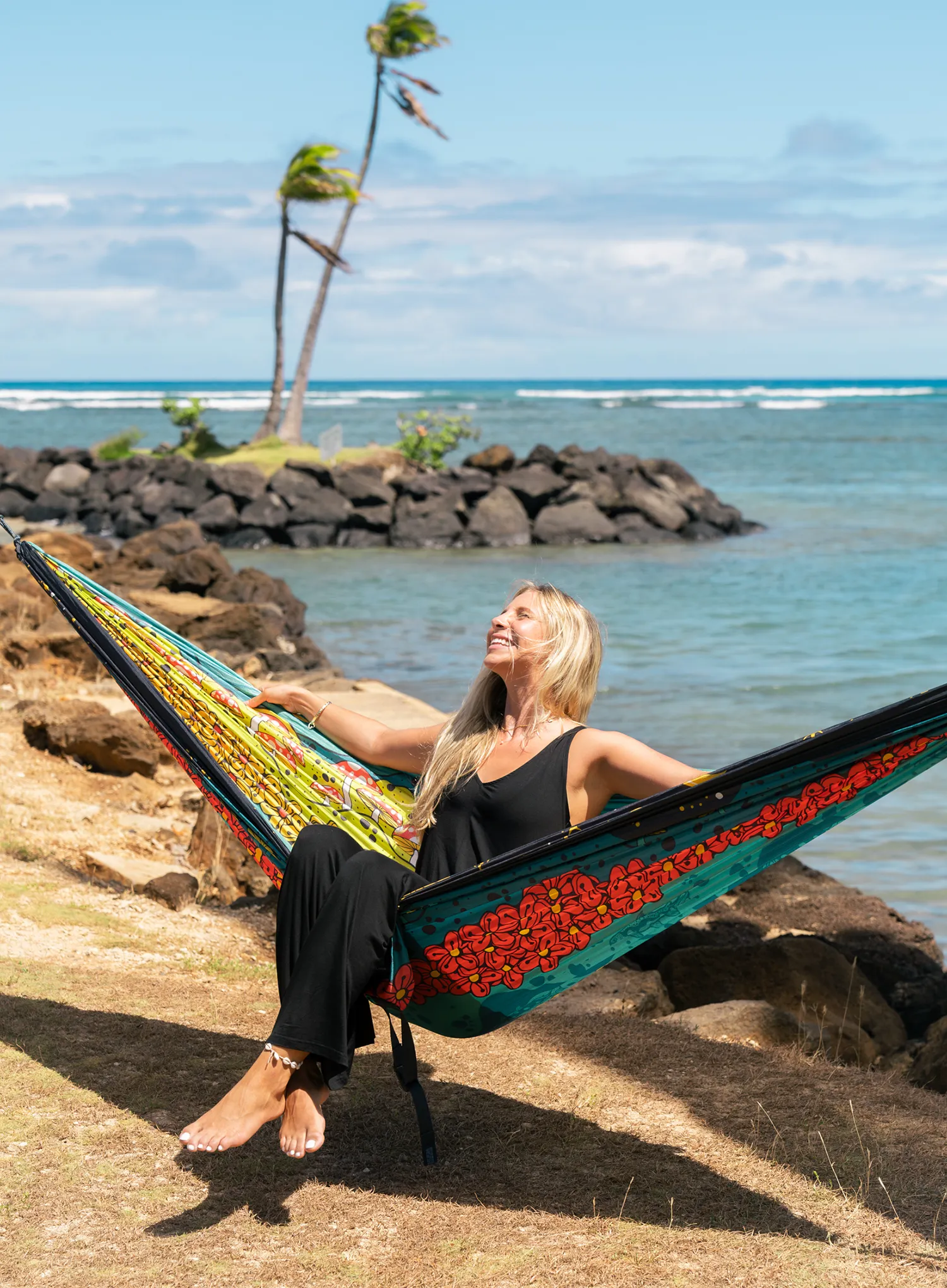 Viseća mreža ENO DoubleNest Print Hammock - day to night