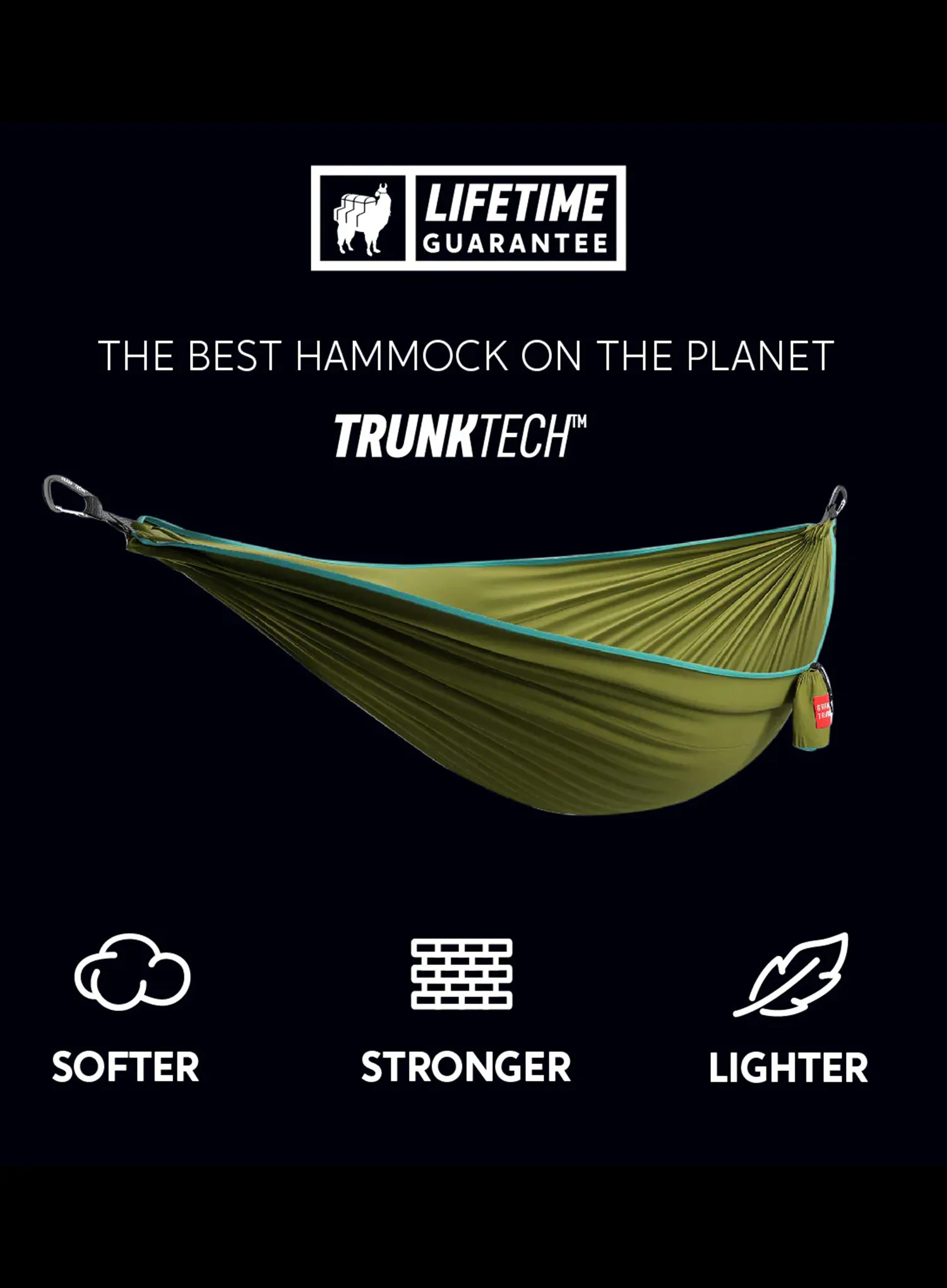 Viseća mreža Grand Trunk TrunkTech Double - green/aqua