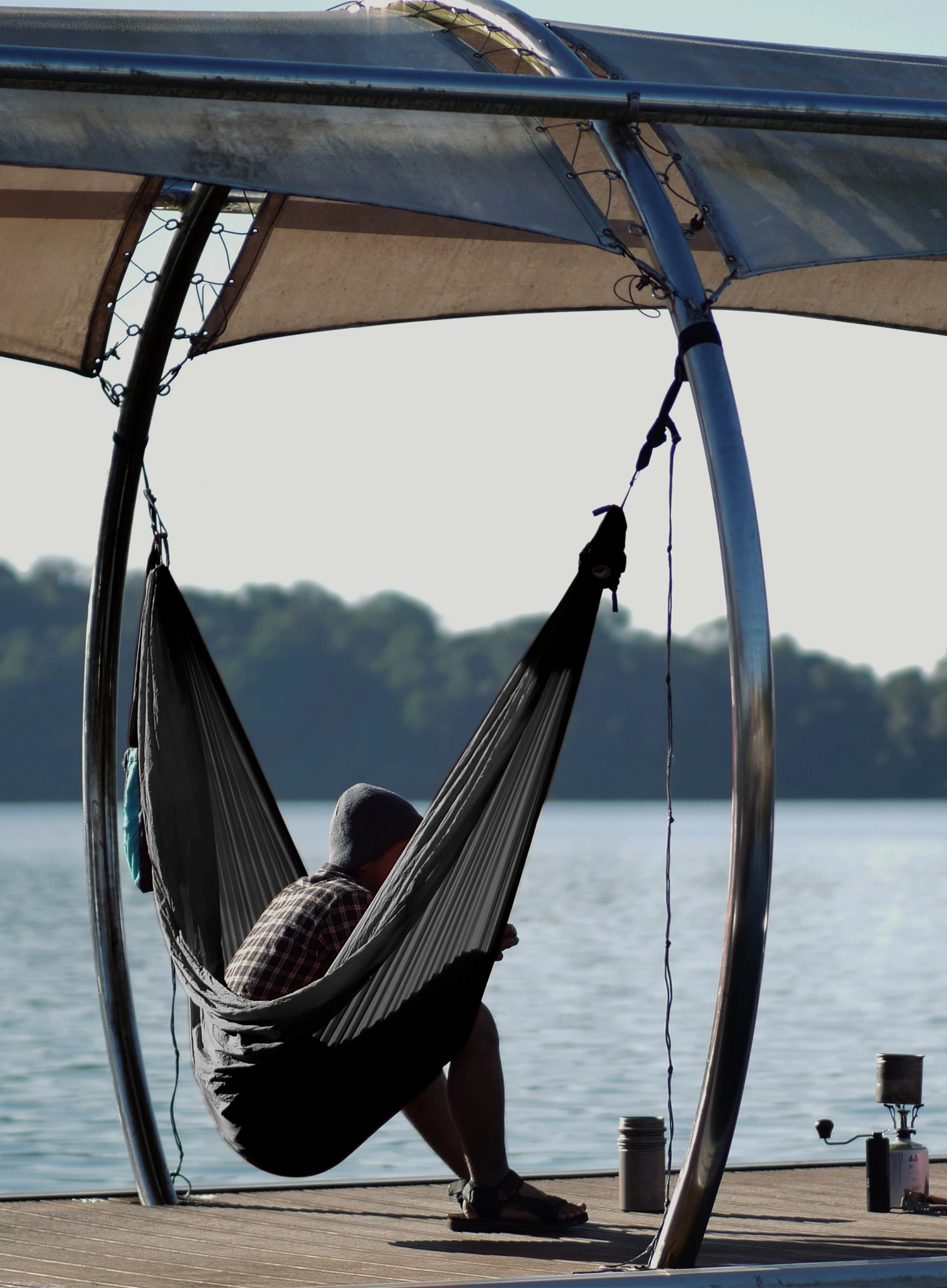 Viseća mreža Ticket To The Moon Lightest Hammock - grey