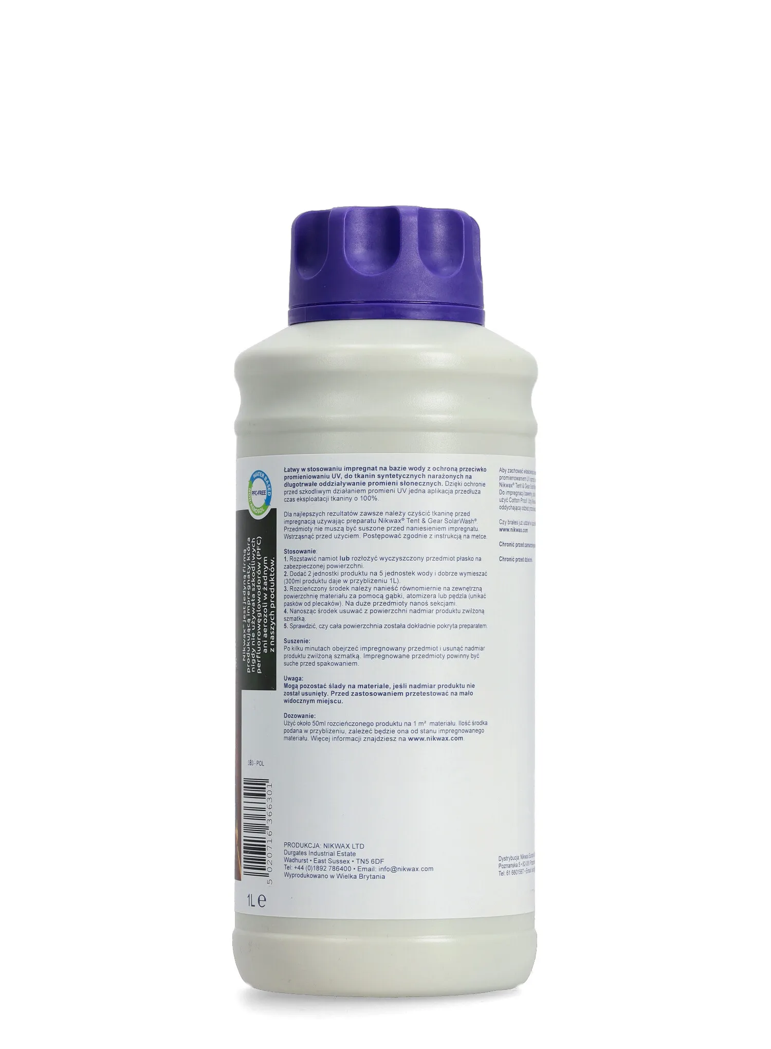 Impregnat za šatore Nikwax Tent&Gear SolarProof Concentrate 1l