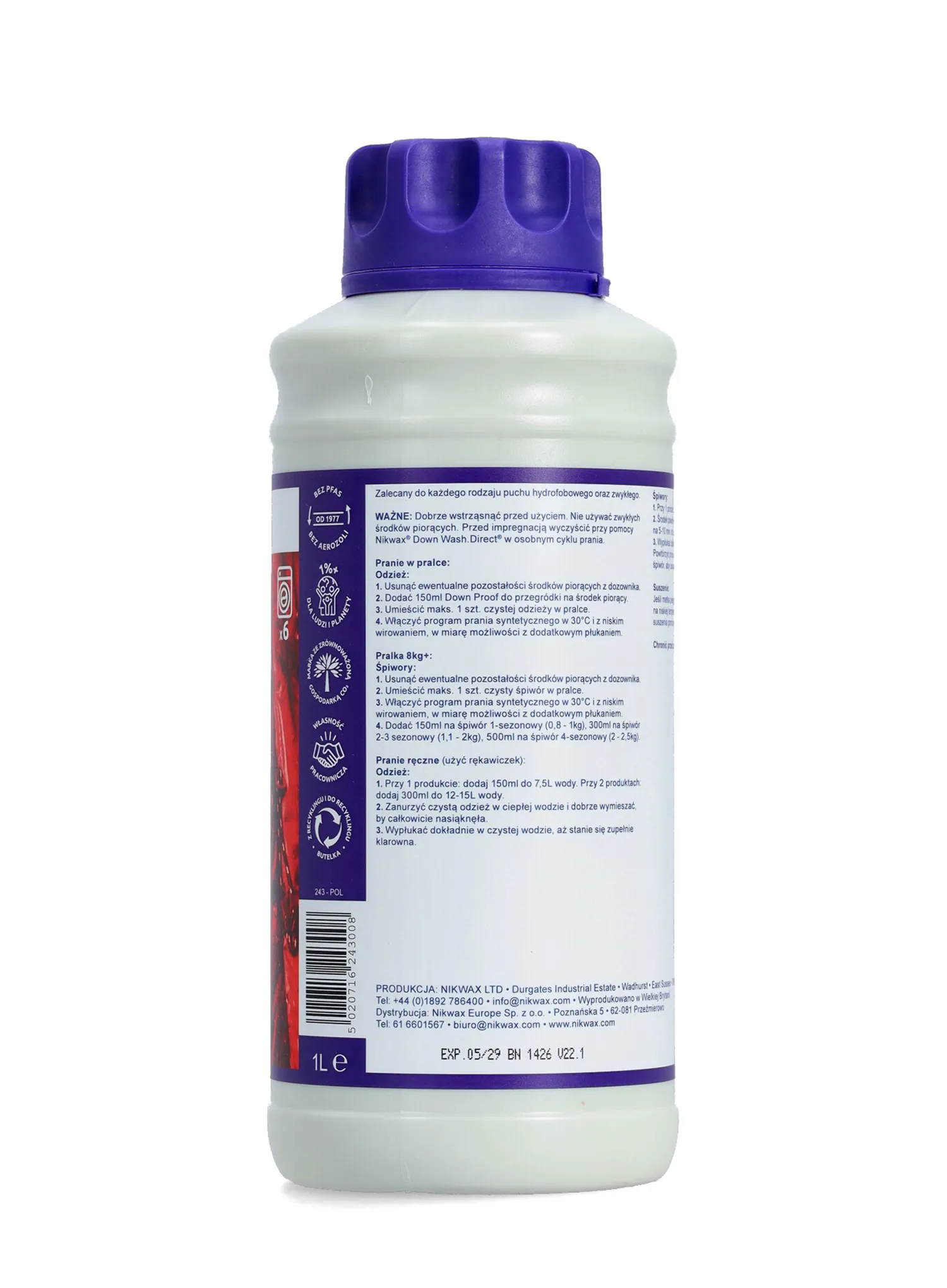 Impregnat Nikwax Down Proof 1 L