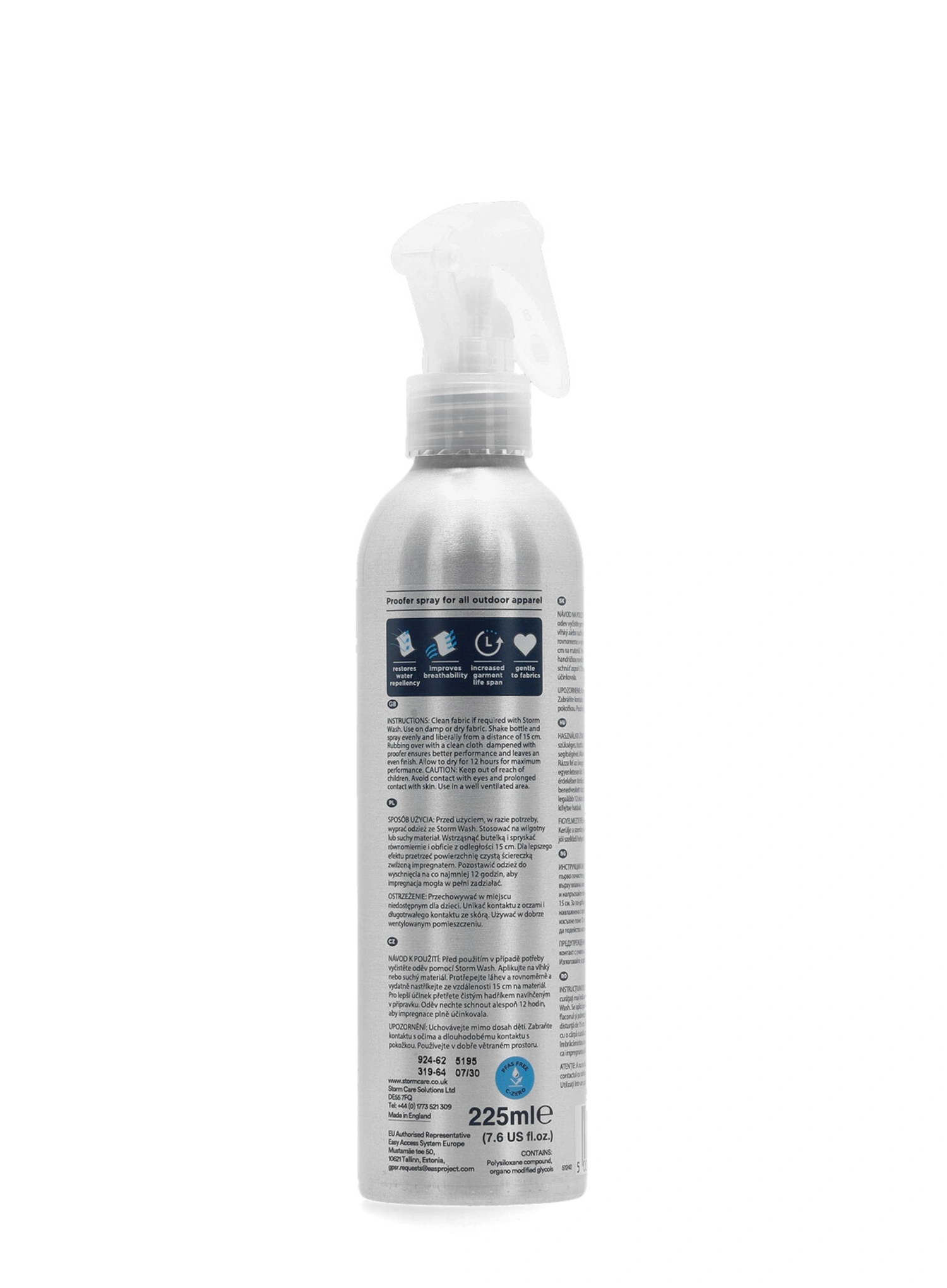 Impregnat Storm Apparel and Down Proofer Spray On Heat Cure 225 ml