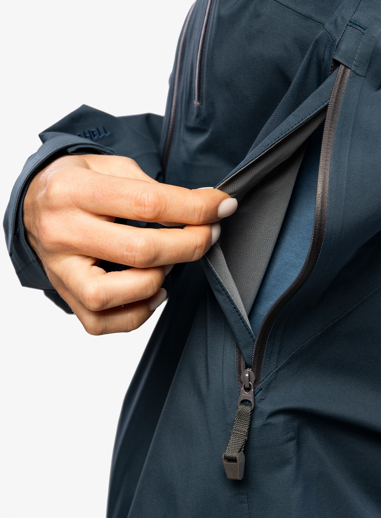 Ženska jakna Fjallraven Bergtagen Lite Eco-Shell Jacket - mountain blue
