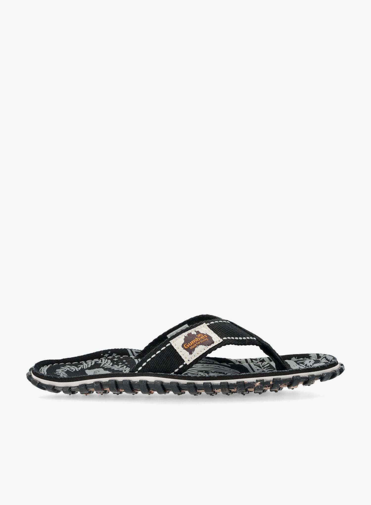 Japanke Gumbies Islander Canvas Flip-Flops - midnight black
