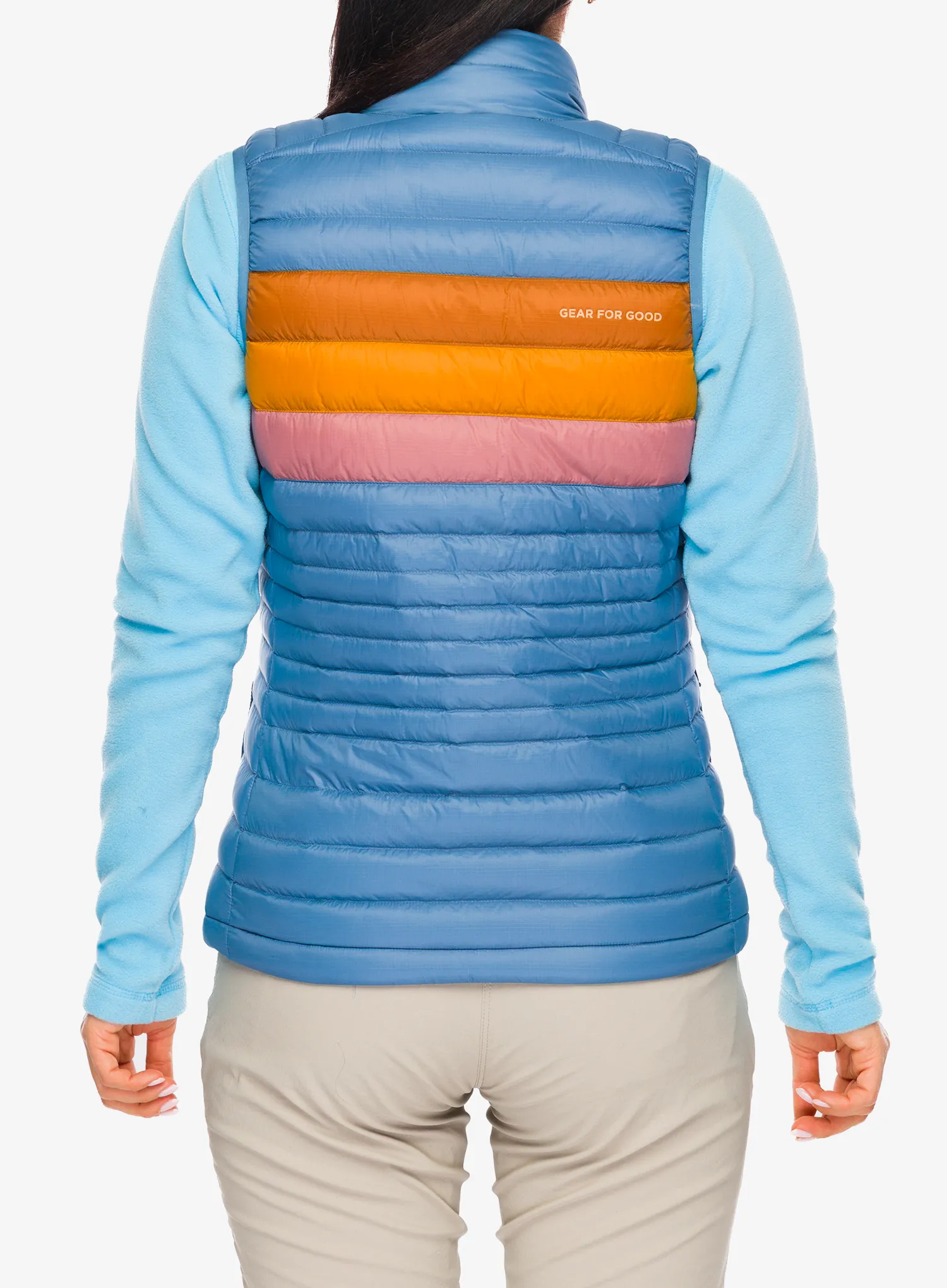 Ženski prsluk Cotopaxi Fuego Down Vest - fjord stripes