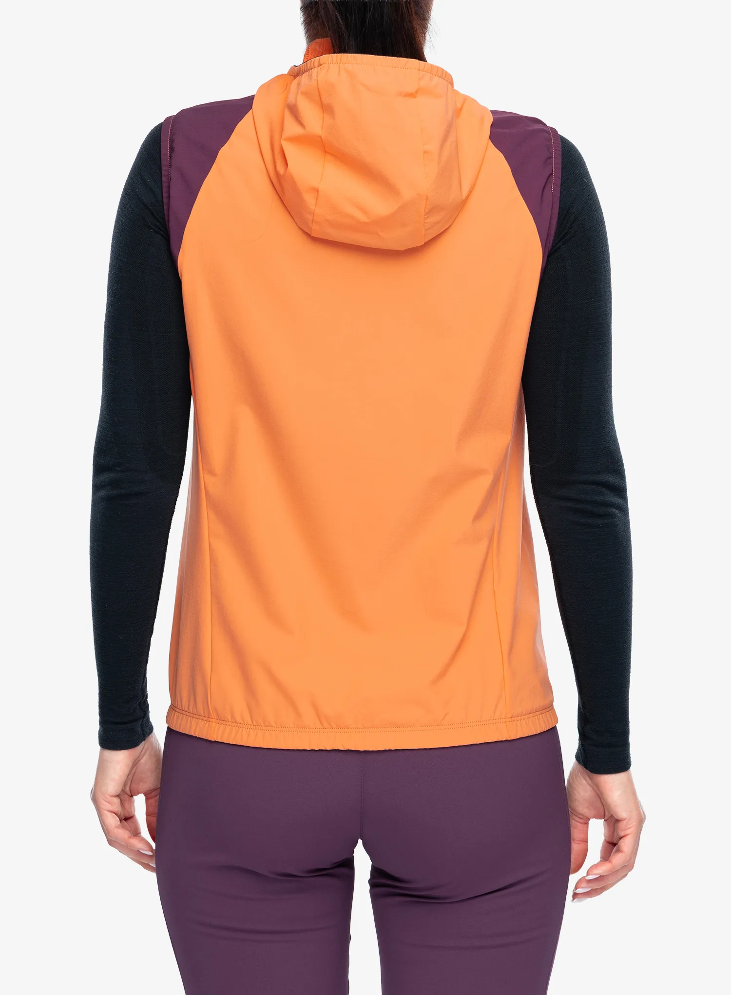 Ženski prsluk Montura Rise Hooded Vest - melon/wine red