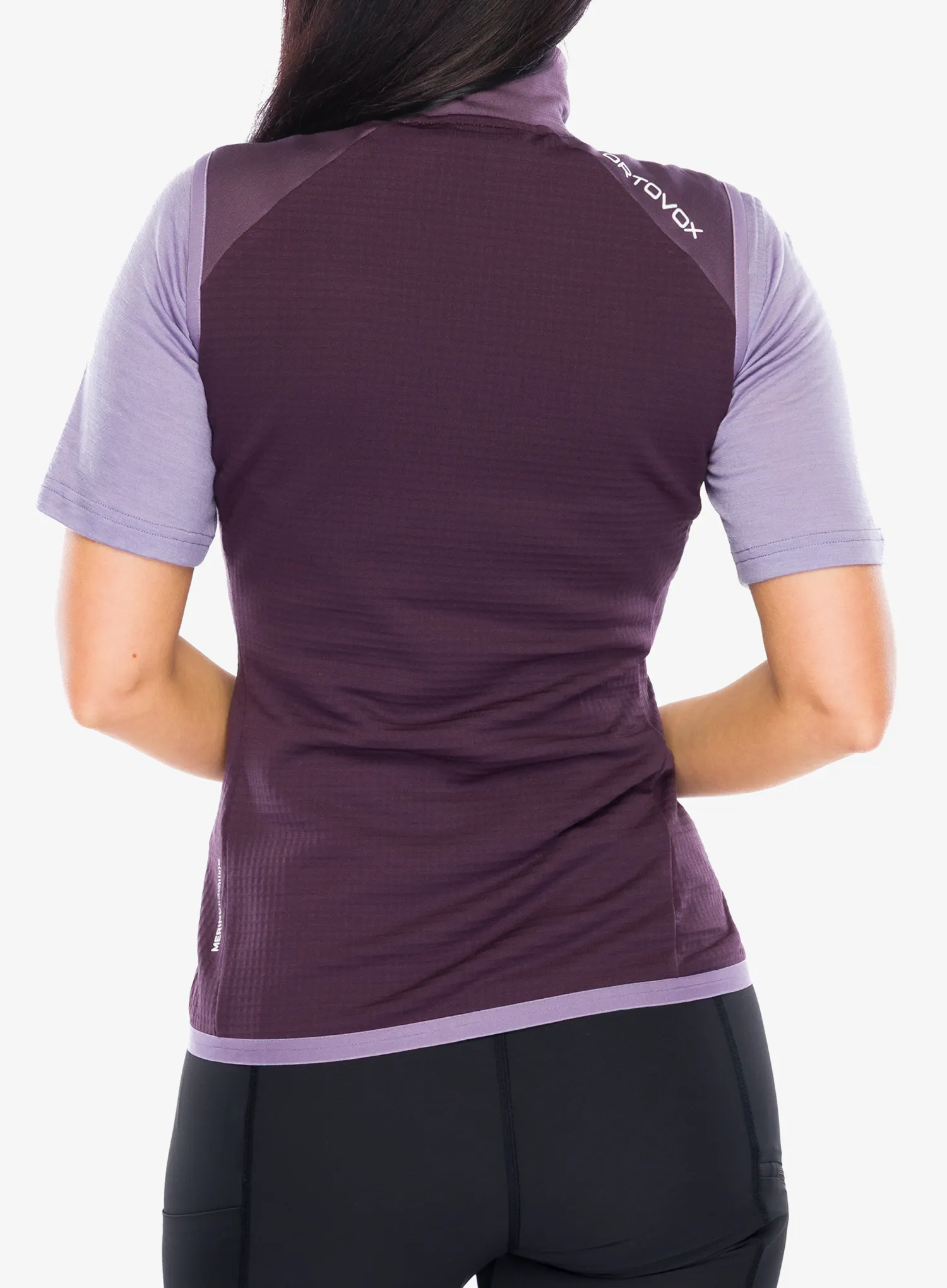 Ženski prsluk Ortovox Fleece Grid Vest - dark wild berry