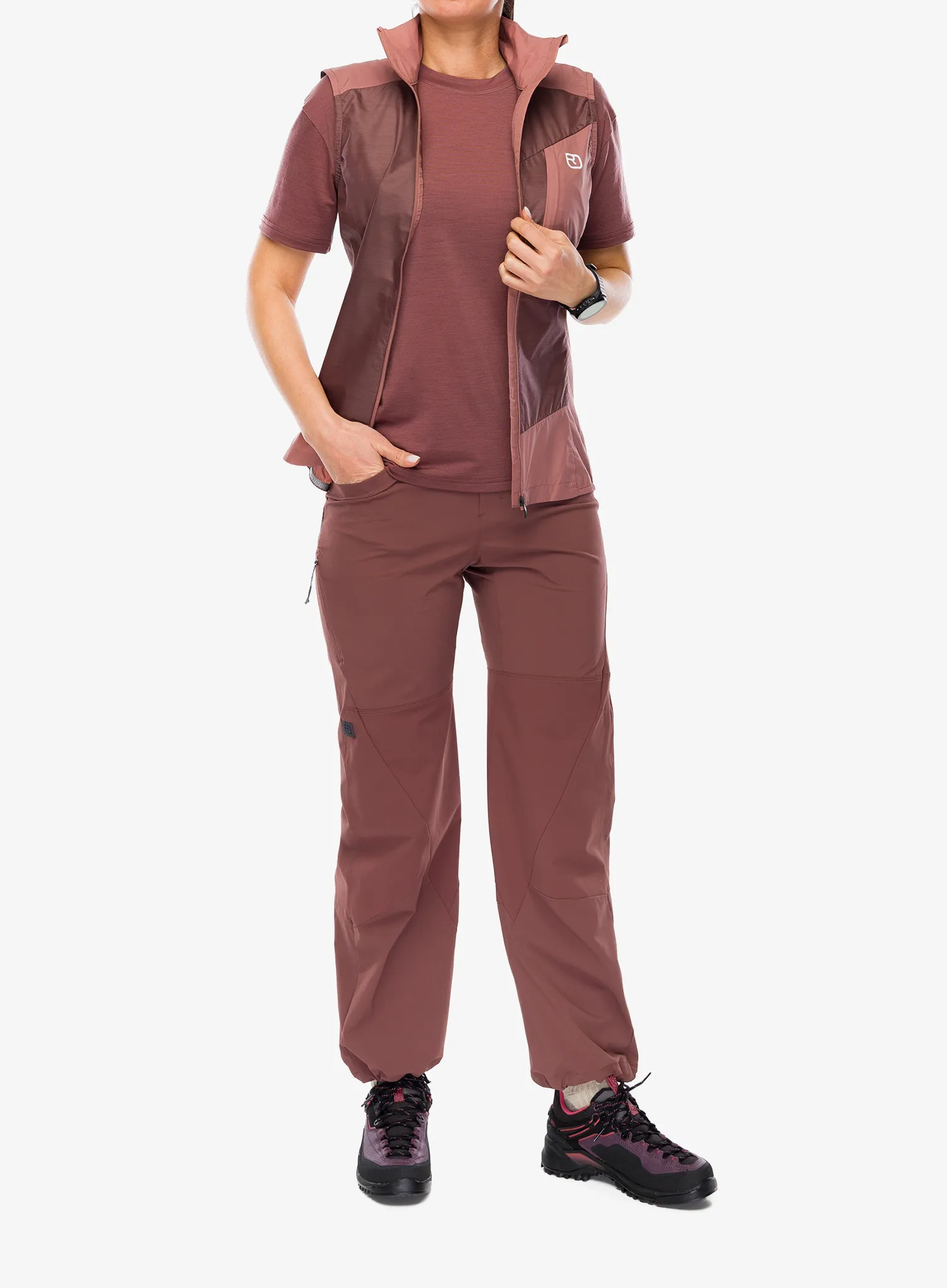Ženski prsluk Ortovox Trace Windbreaker Vest - chestnut