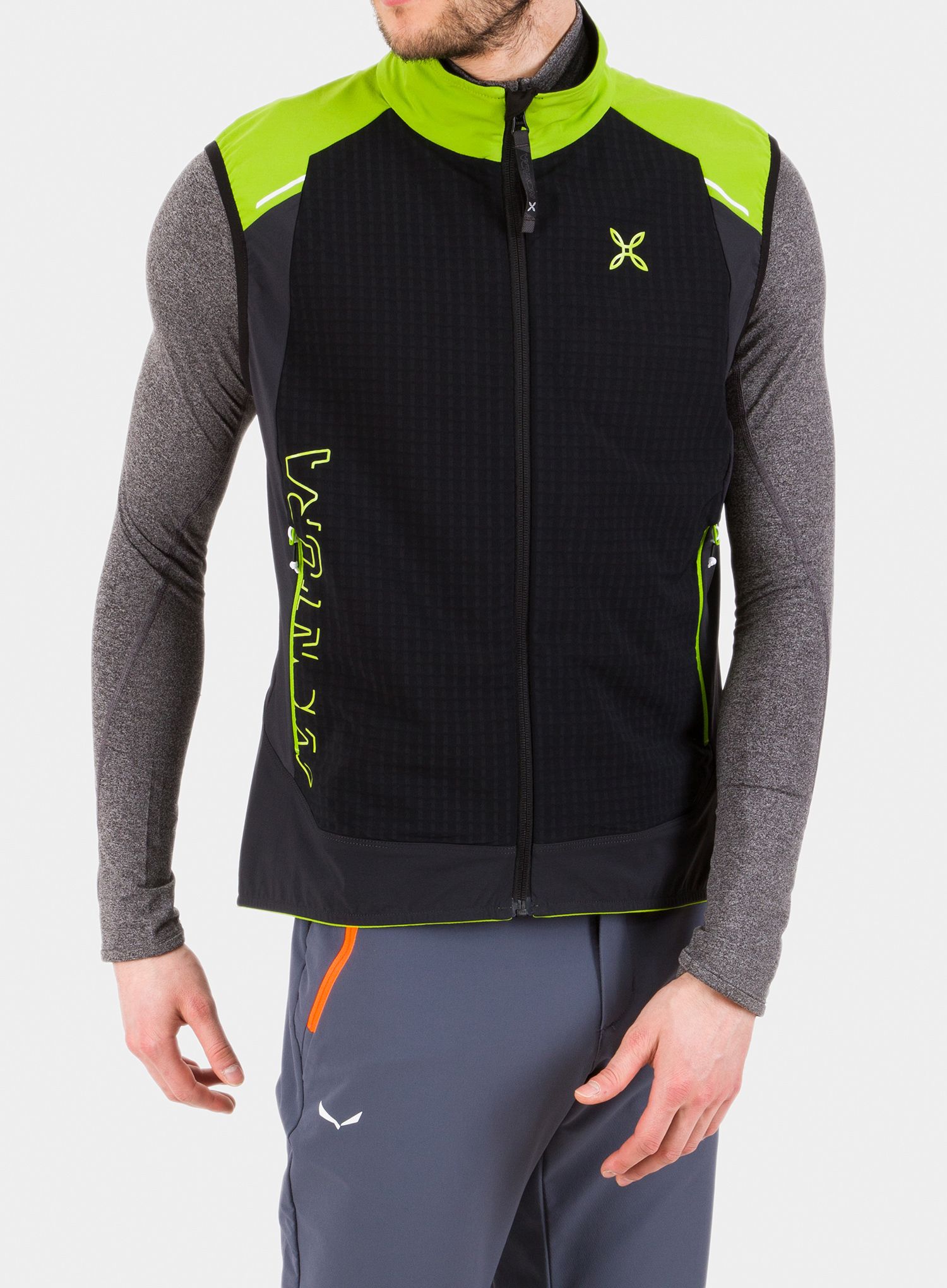 Prsluk Montura Wind Revolution Vest - black/acid green