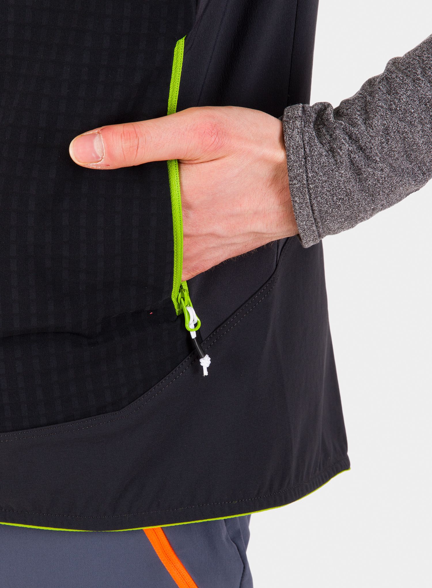 Prsluk Montura Wind Revolution Vest - black/acid green