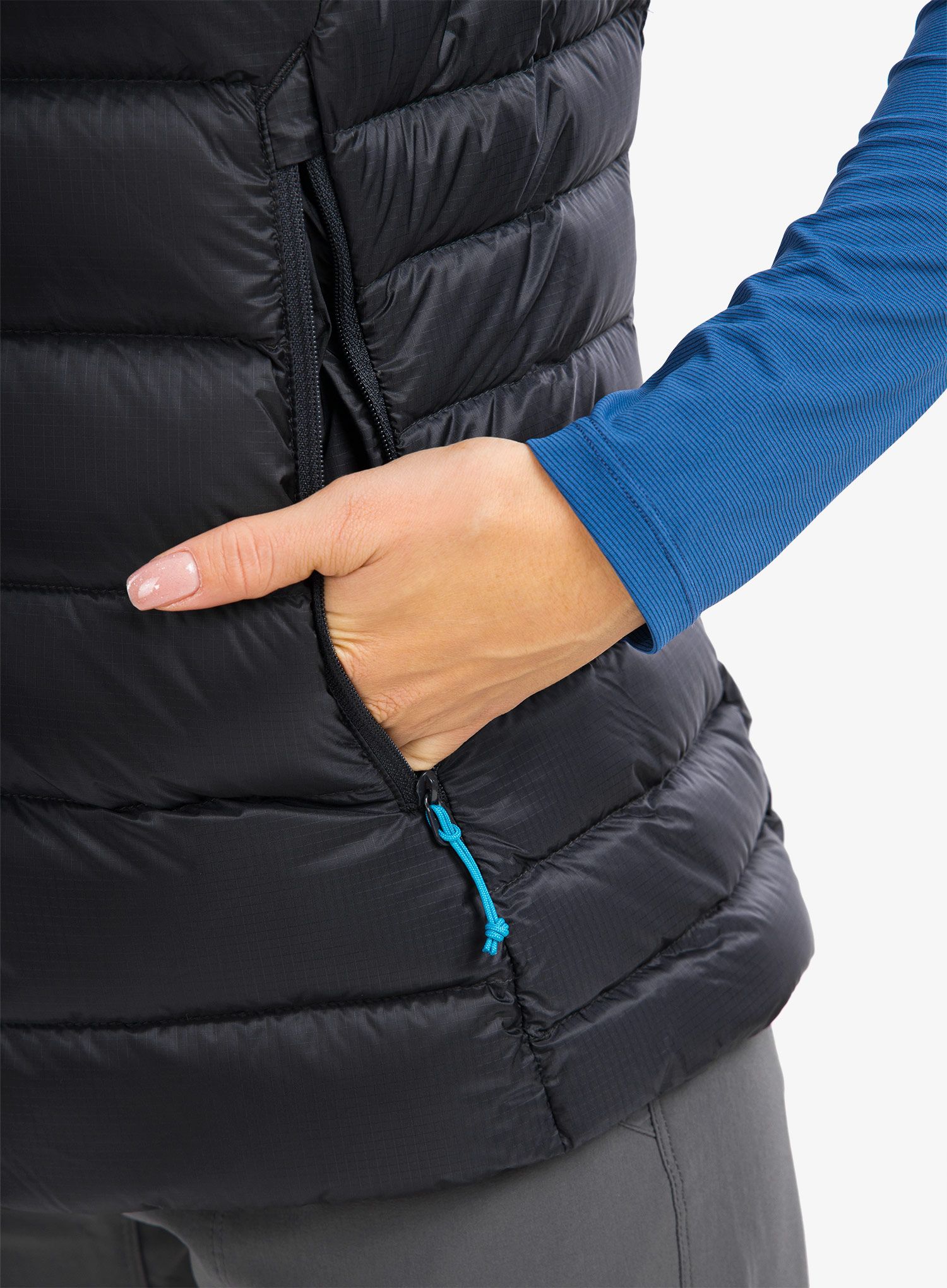 Ženski perjani prsluk Rab Electron Pro Vest - beluga
