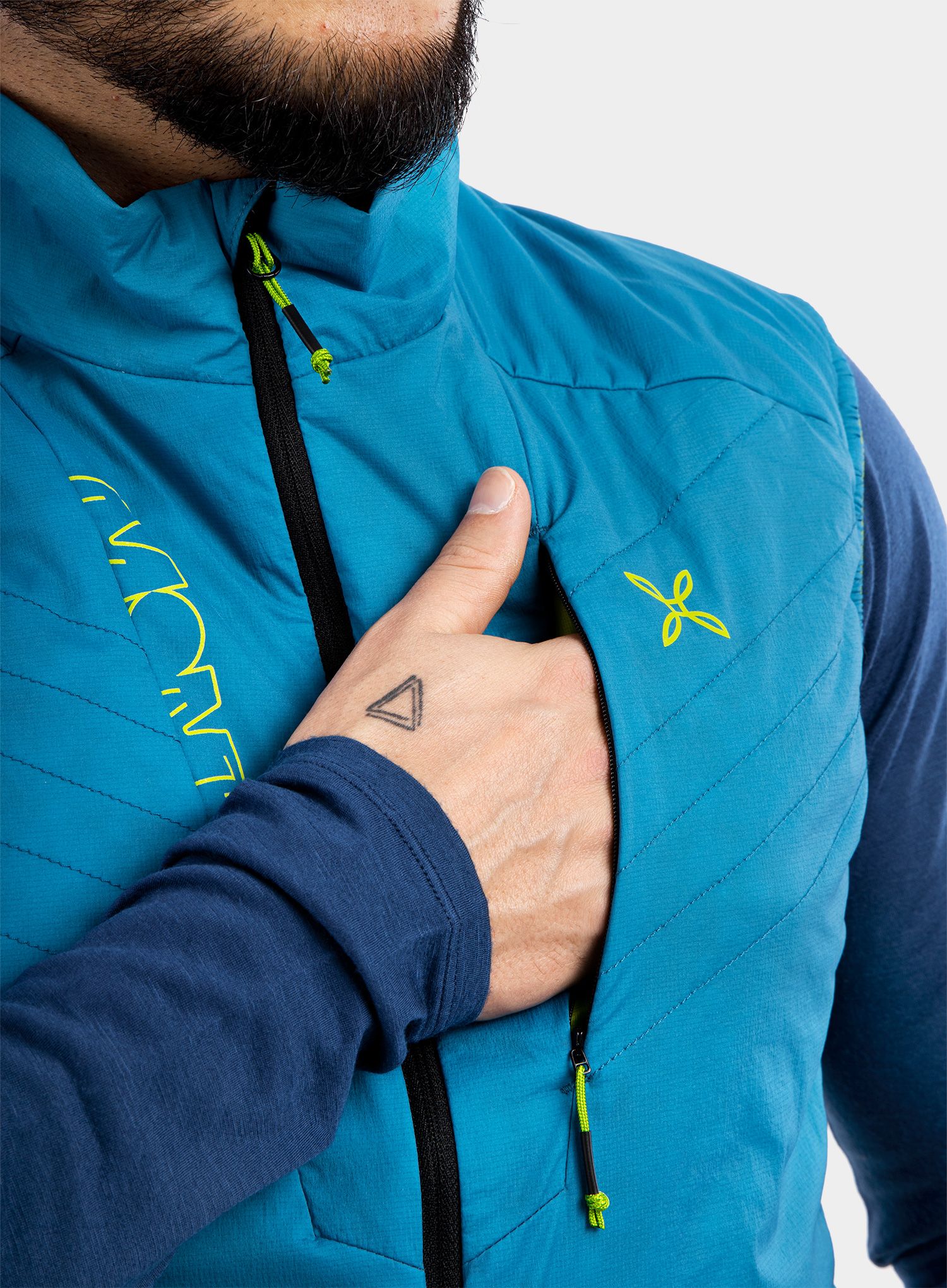 Prsluk Montura Connect Pro Vest - teal blue/acid green