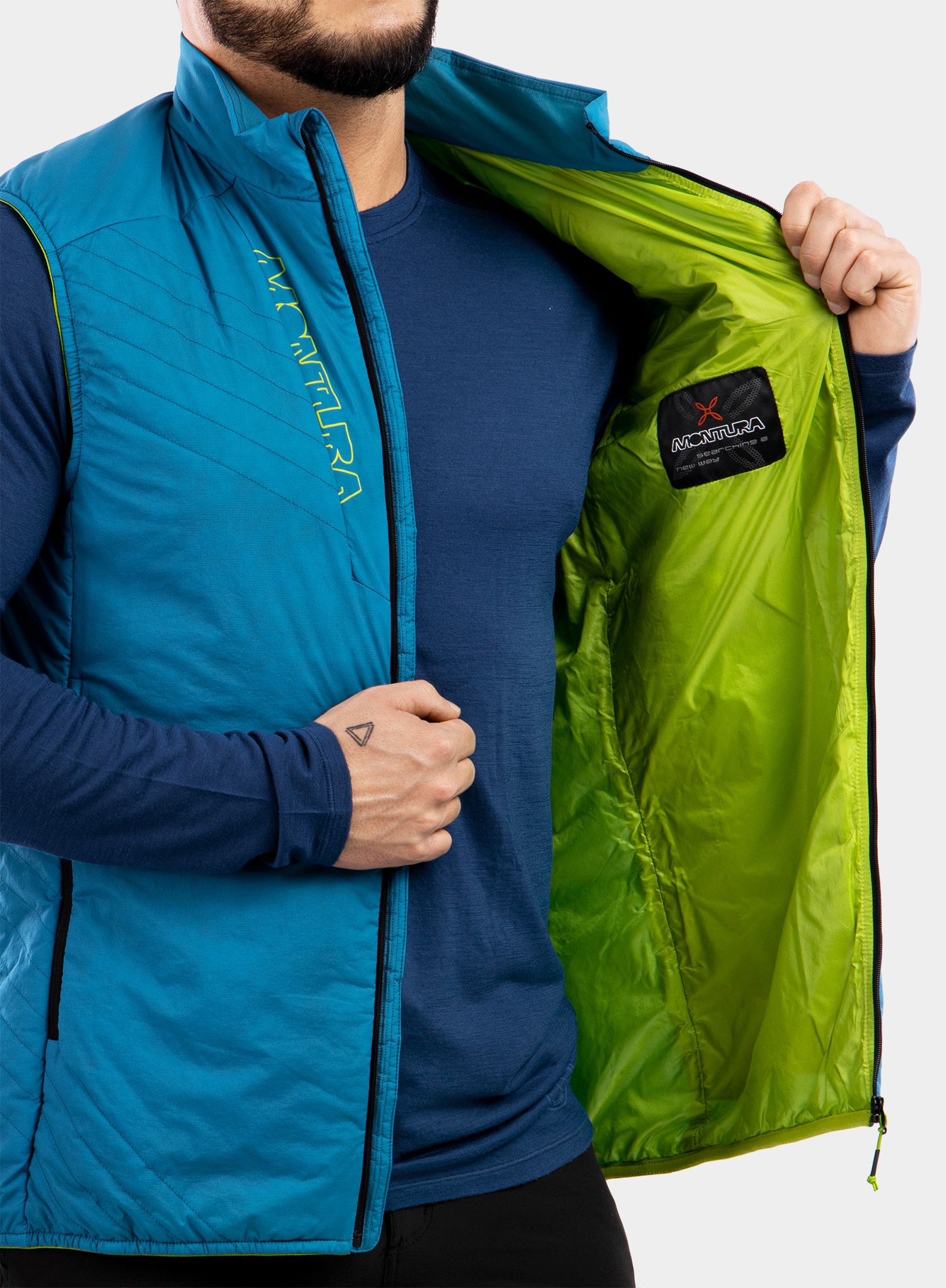 Prsluk Montura Connect Pro Vest - teal blue/acid green