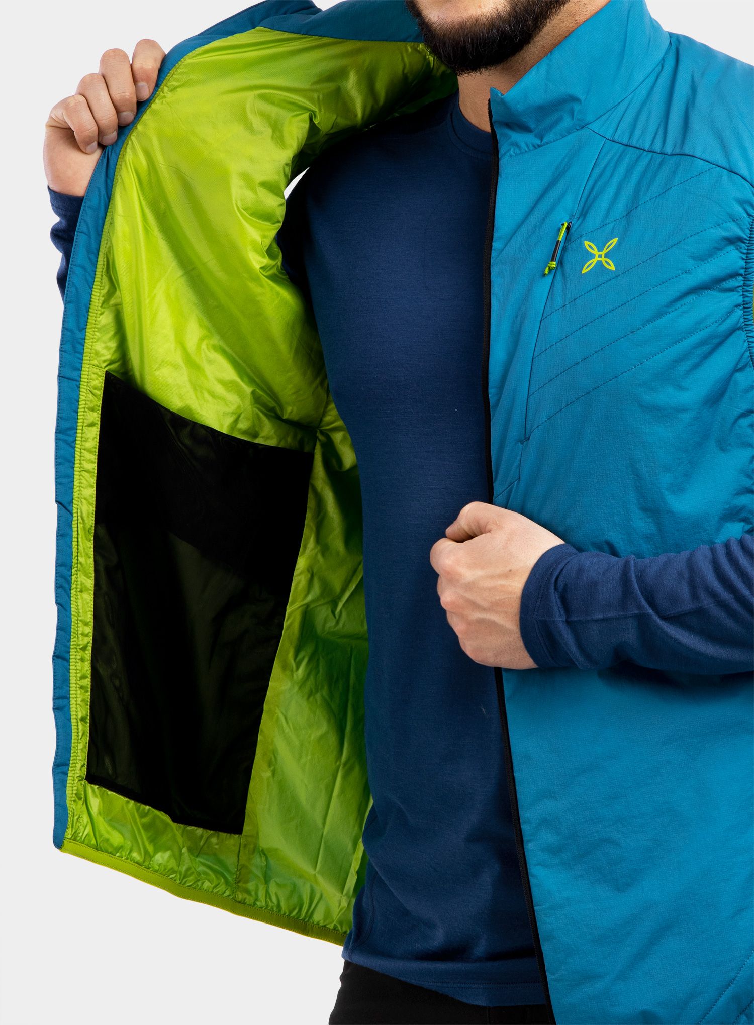 Prsluk Montura Connect Pro Vest - teal blue/acid green