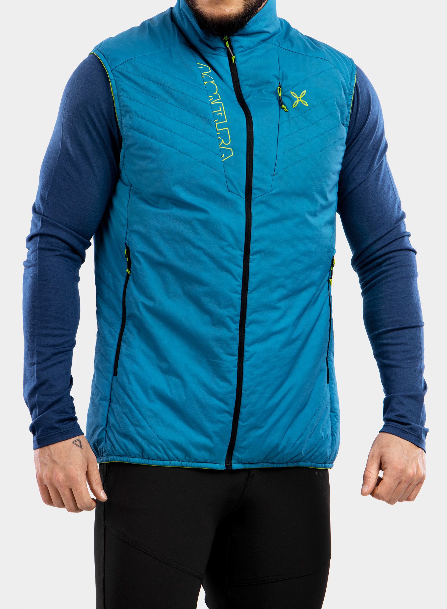 Prsluk Montura Connect Pro Vest - teal blue/acid green