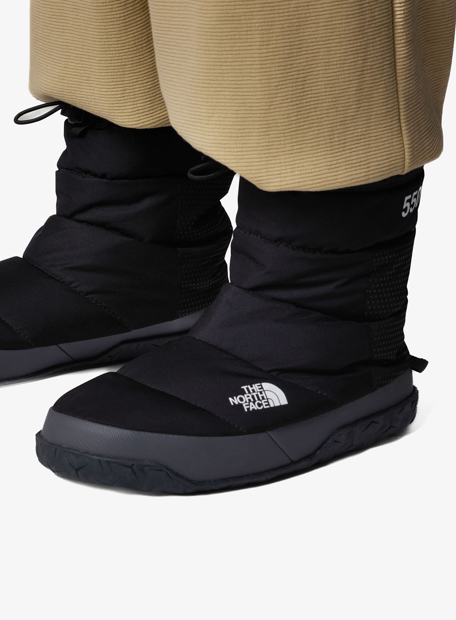 Ženske perjane papuče The North Face Nuptse Apres Bootie - tnf black/asphalt grey