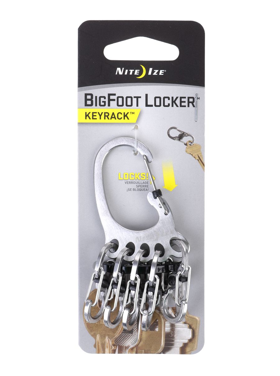Karabiner Nite Ize BigFoot KeyRack Locker - steel