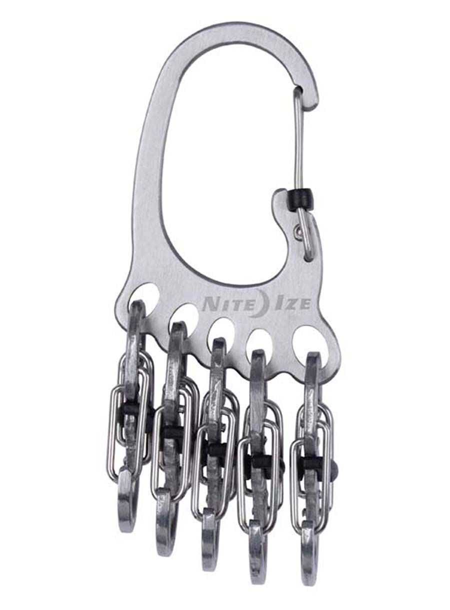 Karabiner Nite Ize BigFoot KeyRack Locker - steel