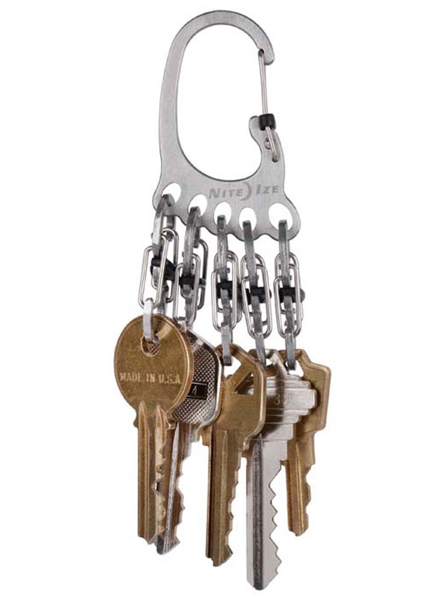 Karabiner Nite Ize BigFoot KeyRack Locker - steel