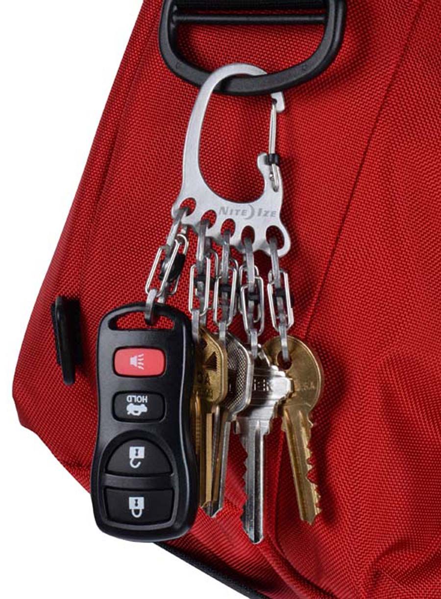 Karabiner Nite Ize BigFoot KeyRack Locker - steel