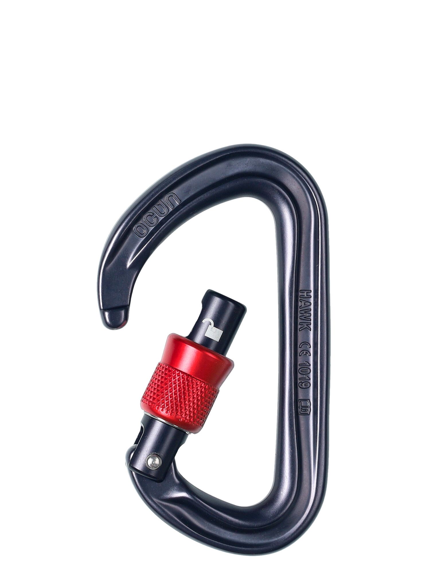 Karabiner za penjanje Ocun Hawk Screw - anthracite/red