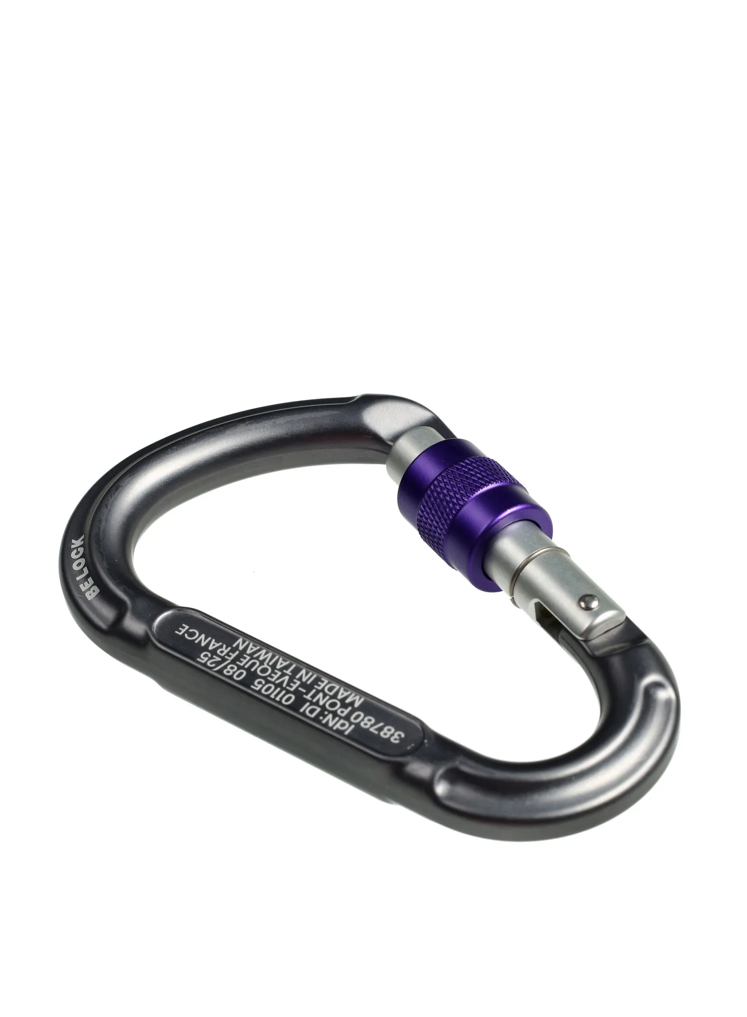 Karabiner za penjanje Beal Be Lock Screw - darkstone