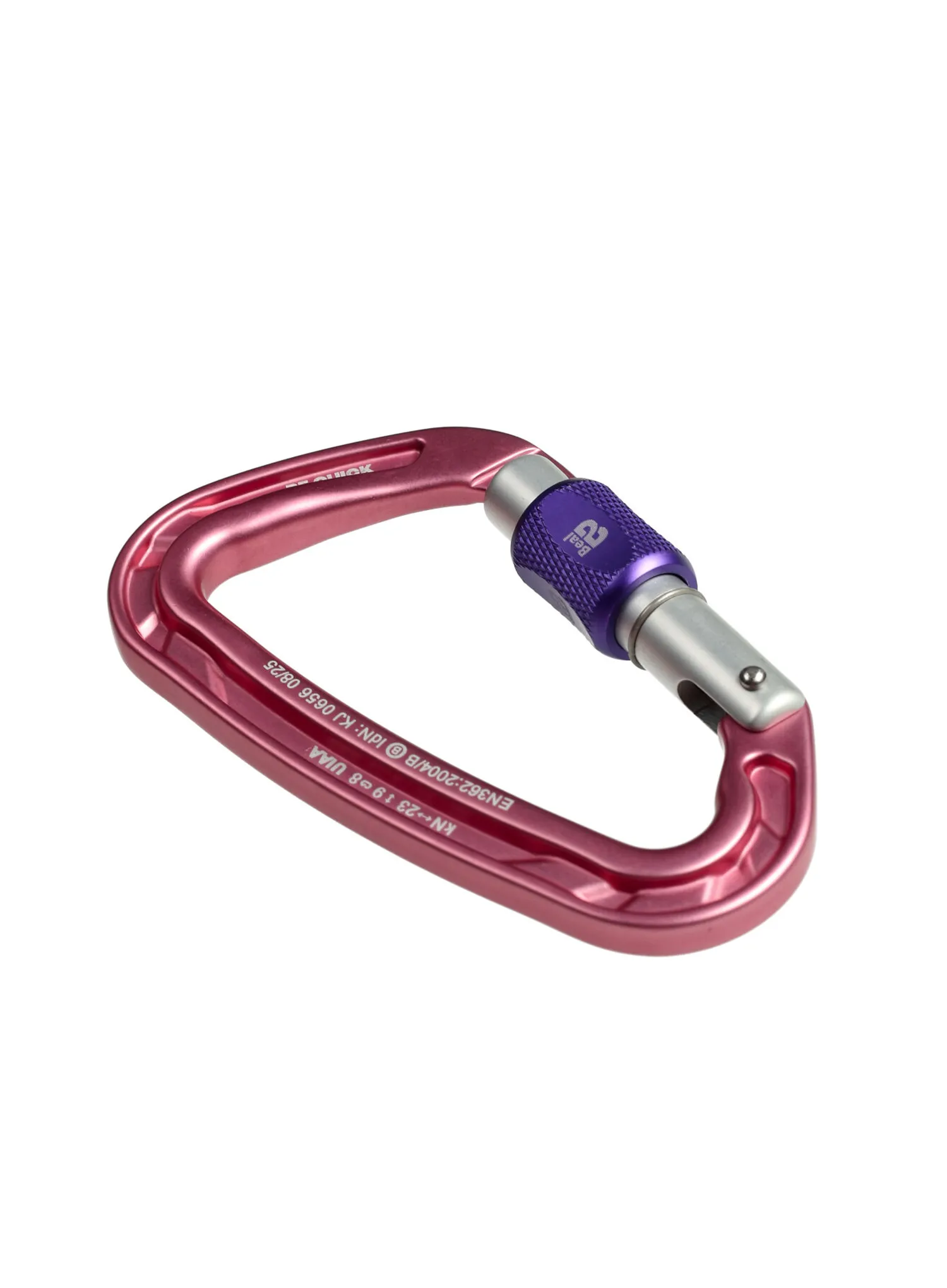 Karabiner za penjanje Beal Be Quick  - pink