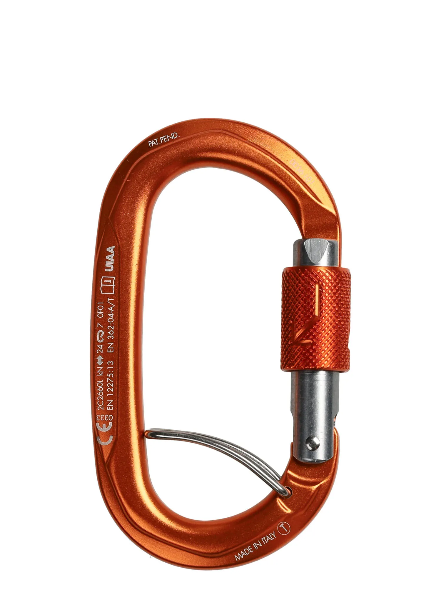 Karabiner za penjanje SKYLOTEC Obx BGL - titanium/orange/titanium