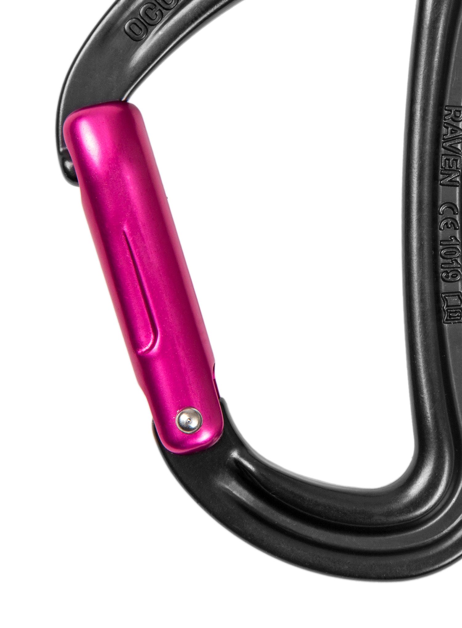 Karabiner za penjanje Ocun Raven Straight - anthracite/pink
