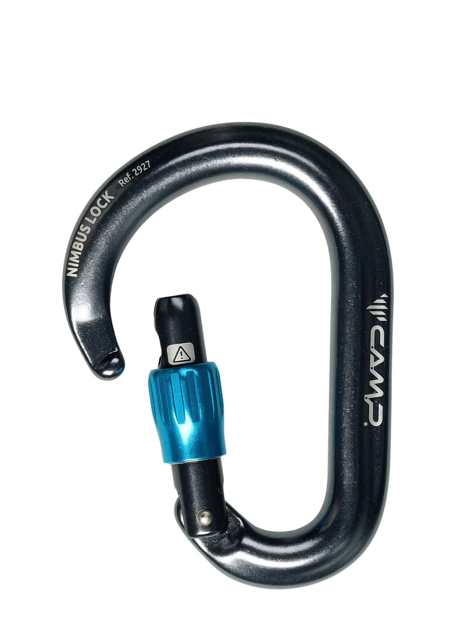 Karabiner s maticom Camp Nimbus Lock - gun metal/blue
