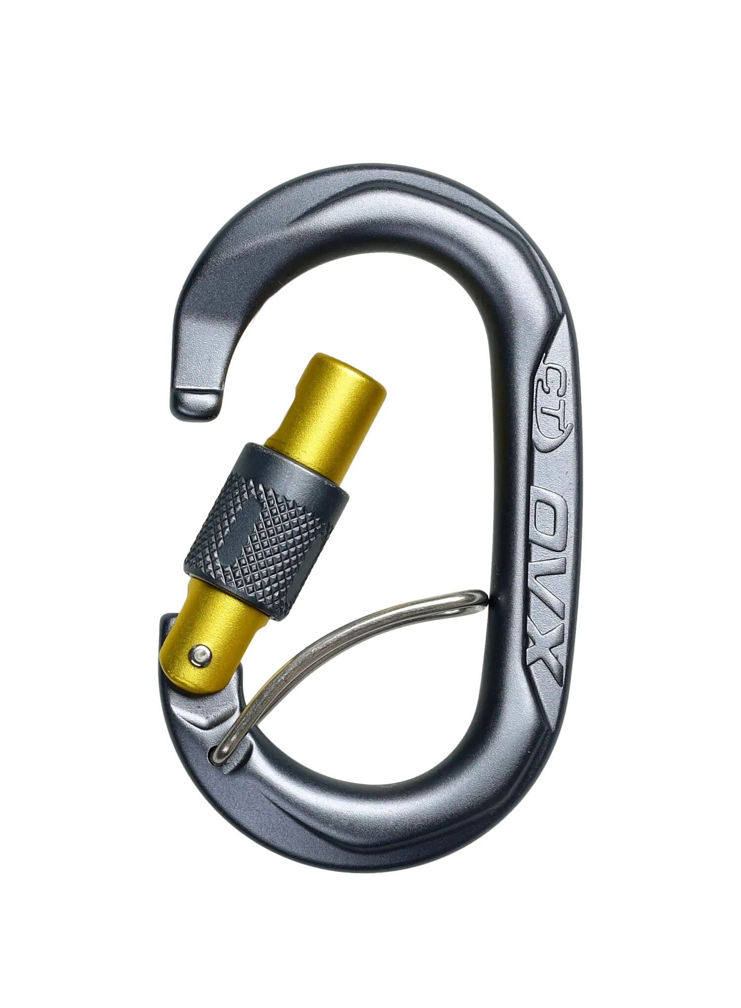 Karabiner s maticom Climbing Technology/SKYLOTEC OVX SGL - mustard/anthracite