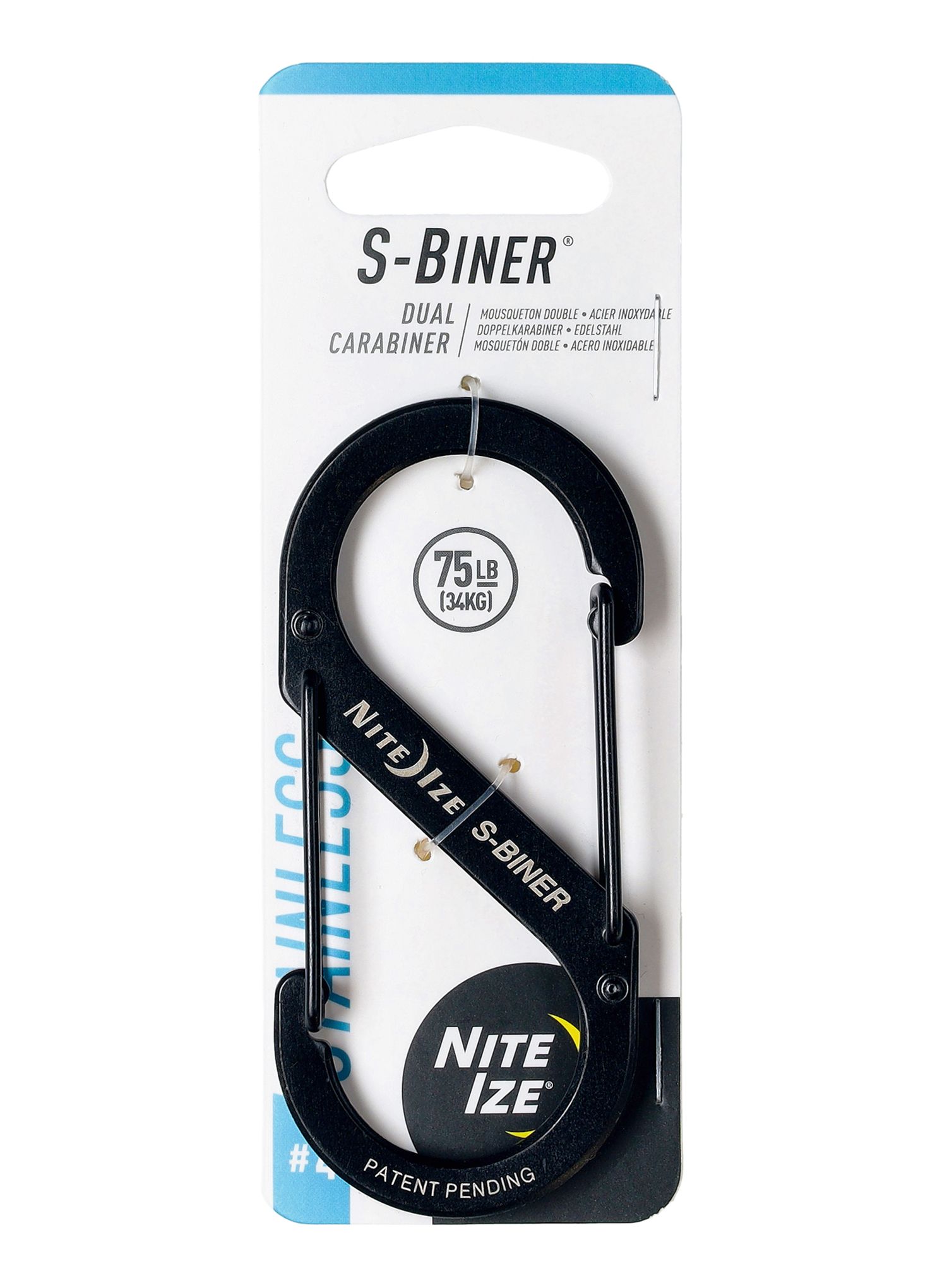 Karabiner za ključeve Nite Ize S-Biner 4 - black