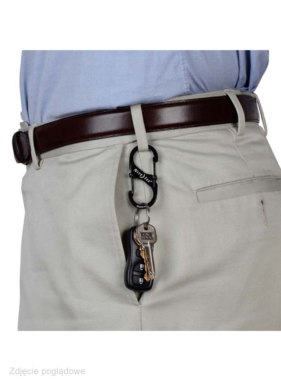 Karabiner za ključeve Nite Ize S-Biner 2 Slide Lock - black