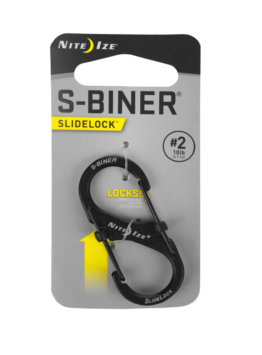Karabiner za ključeve Nite Ize S-Biner 2 Slide Lock - black