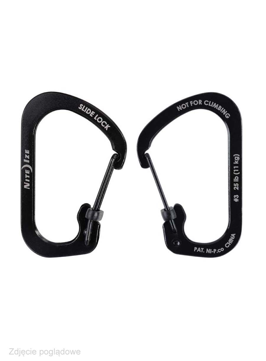 Karabiner za ključeve Nite Ize SlideLock Carabiner 2 - black