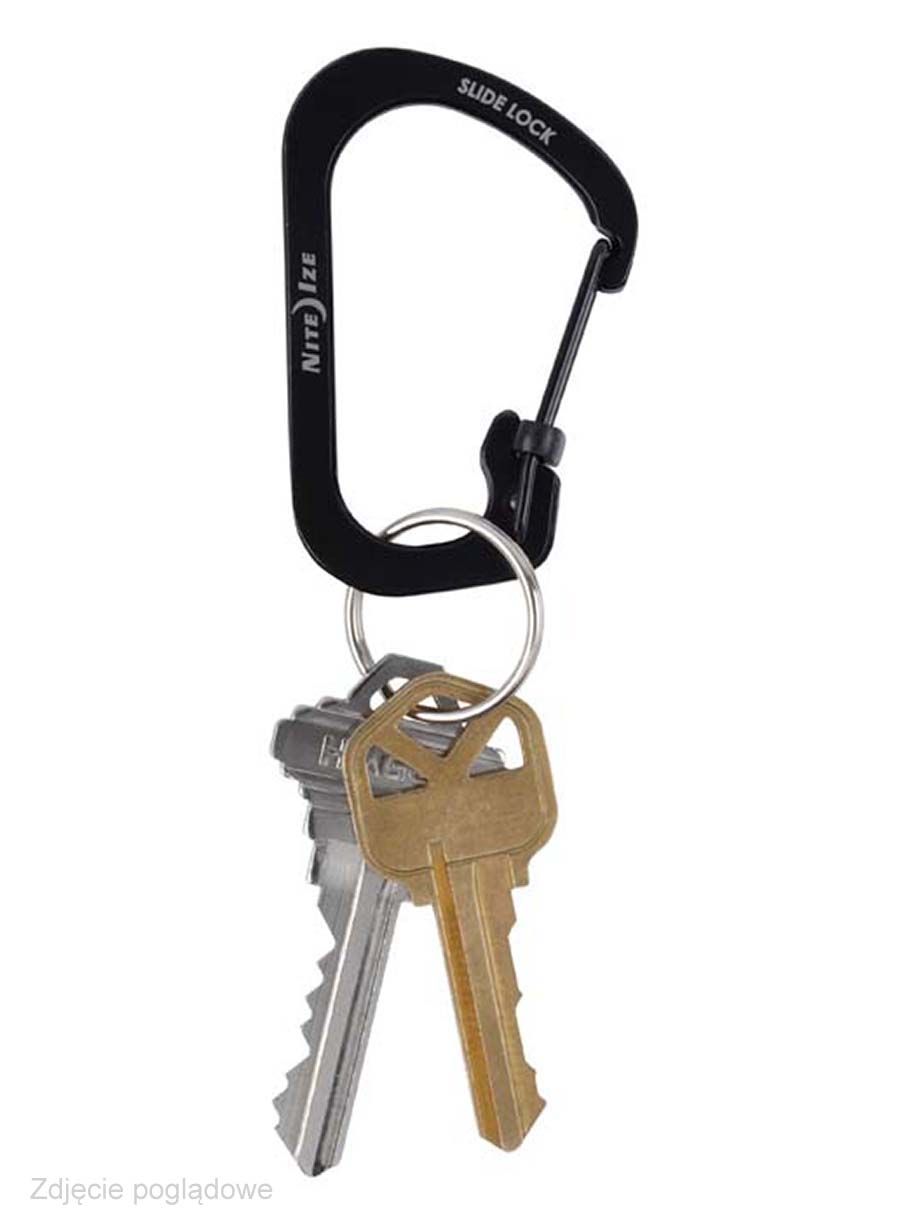Karabiner za ključeve Nite Ize SlideLock Carabiner 2 - black