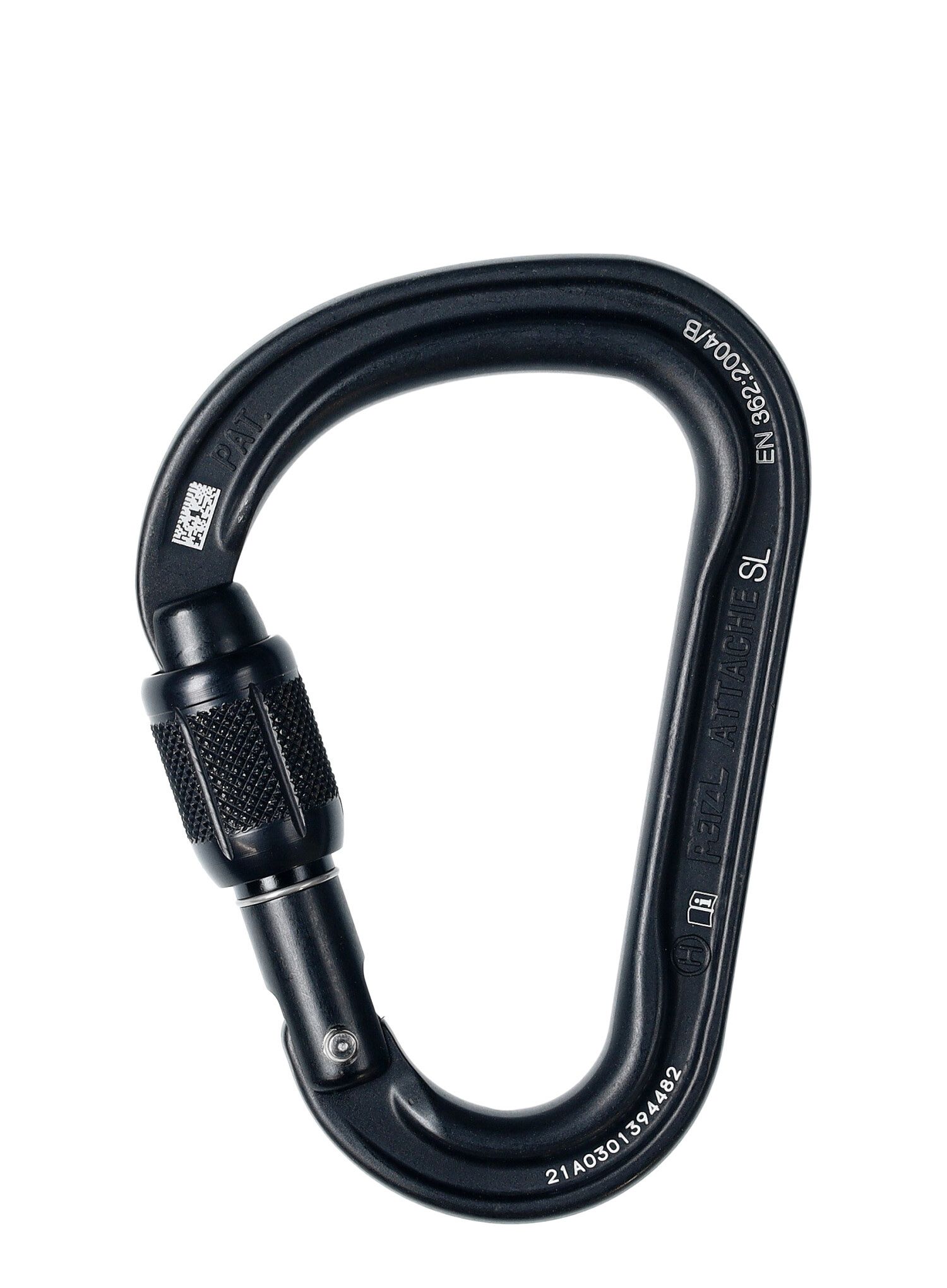 Karabiner za penjanje Petzl Attache Screw-Lock - black
