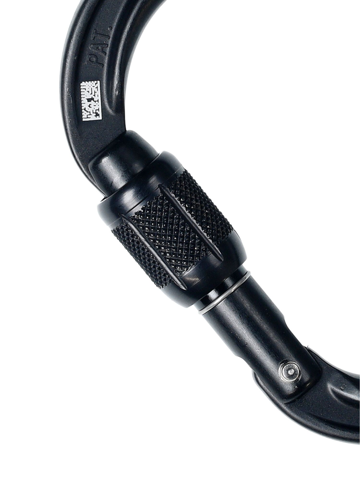 Karabiner za penjanje Petzl Attache Screw-Lock - black