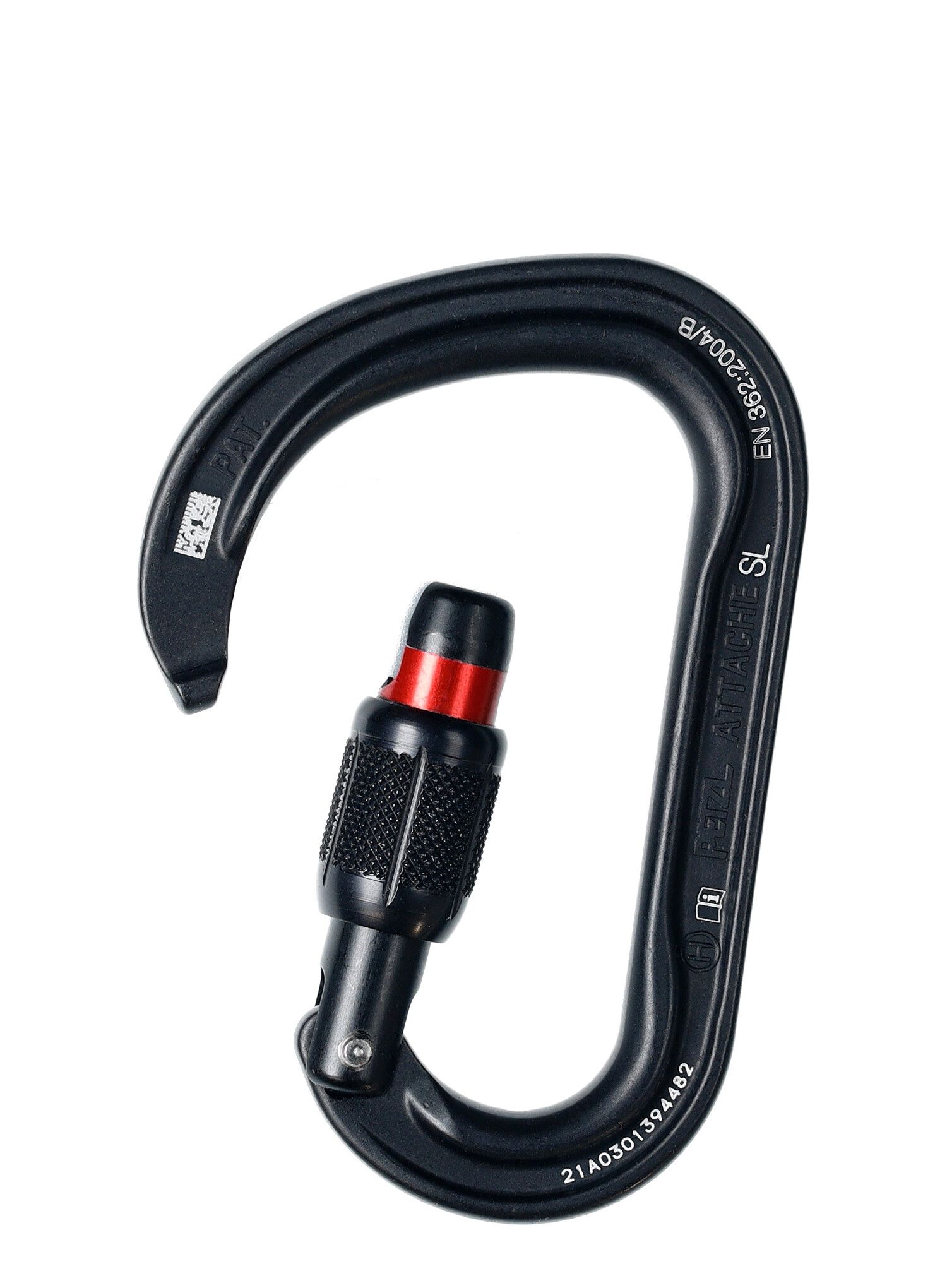 Karabiner za penjanje Petzl Attache Screw-Lock - black