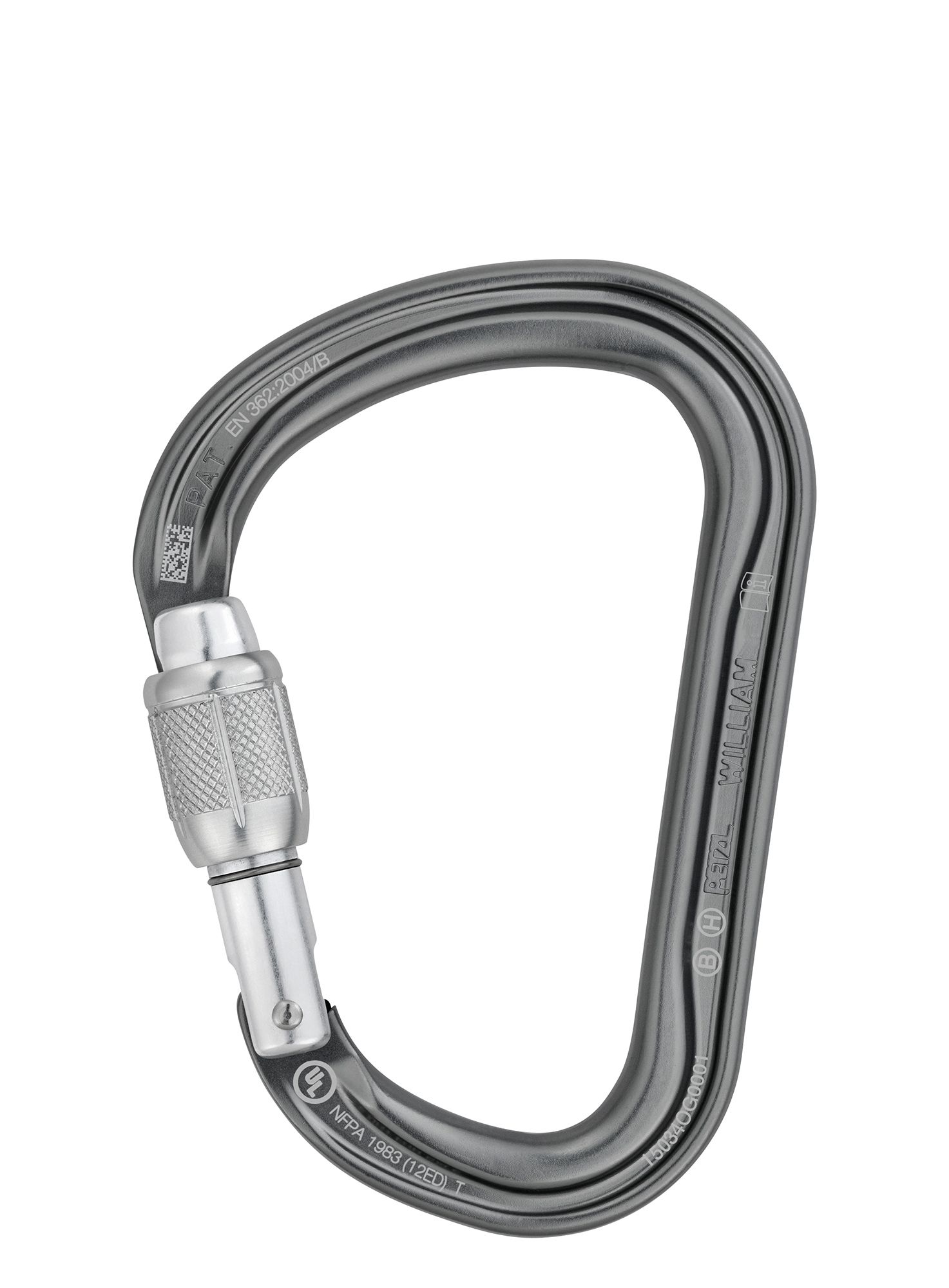 Karabiner za penjanje Petzl William Screw-Lock - gray