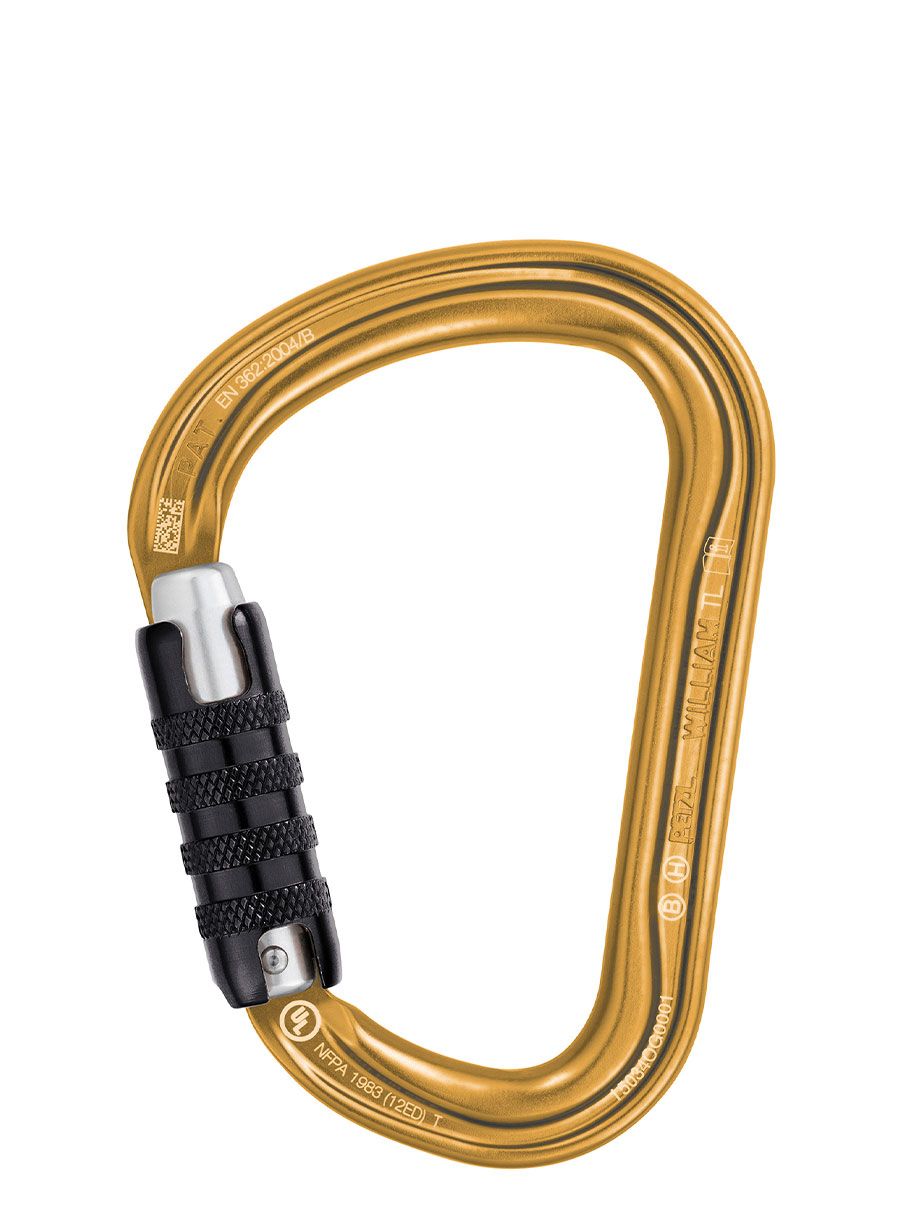Karabiner za penjanje Petzl William Triact-Lock - gold
