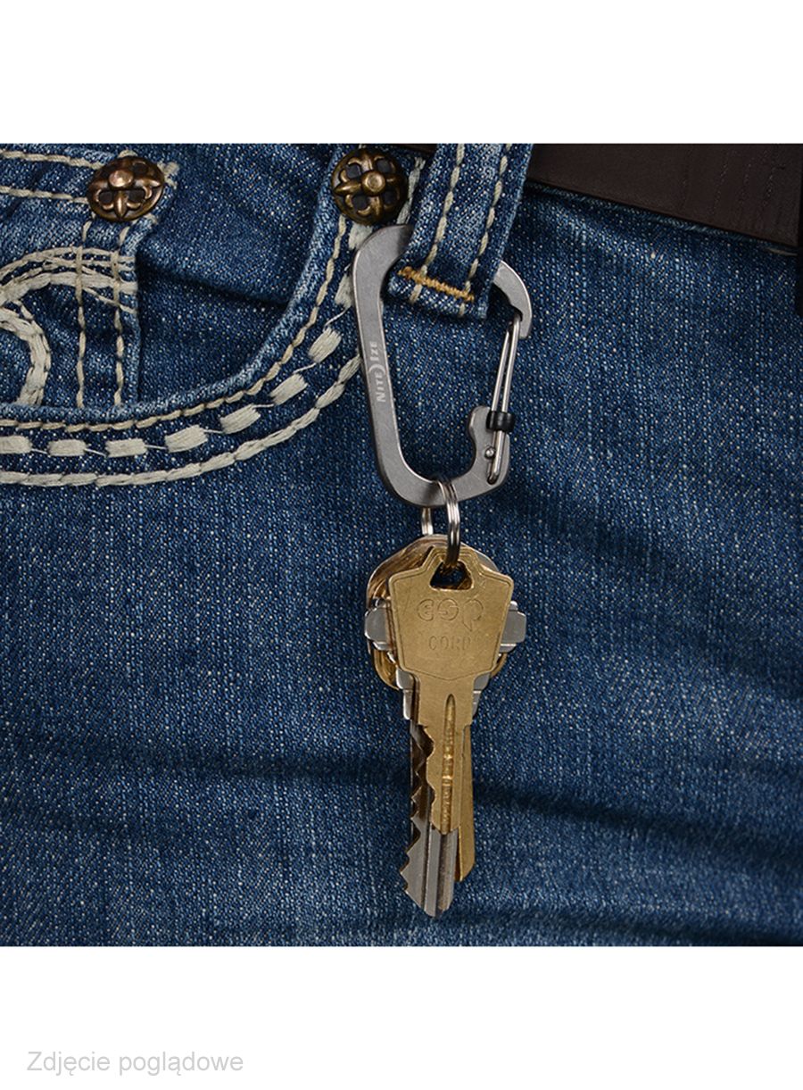 Karabiner za ključeve Nite Ize SlideLock Carabiner 2 - steel