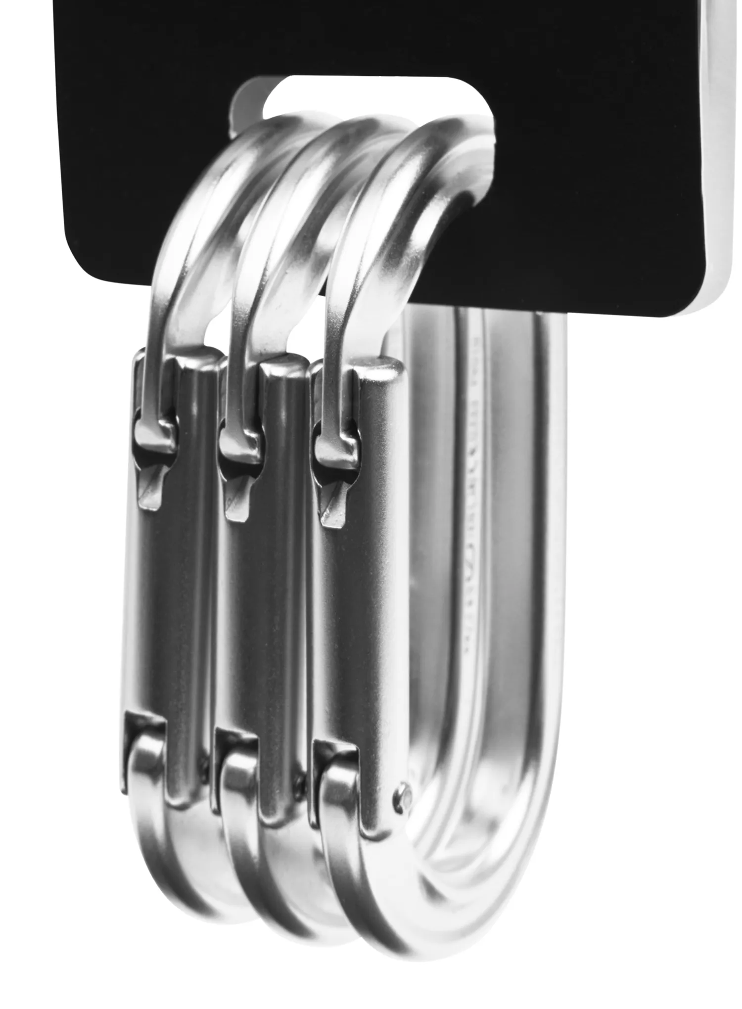 Karabineri Black Diamond Oval Keylock Carabiner 3-Pack - polished