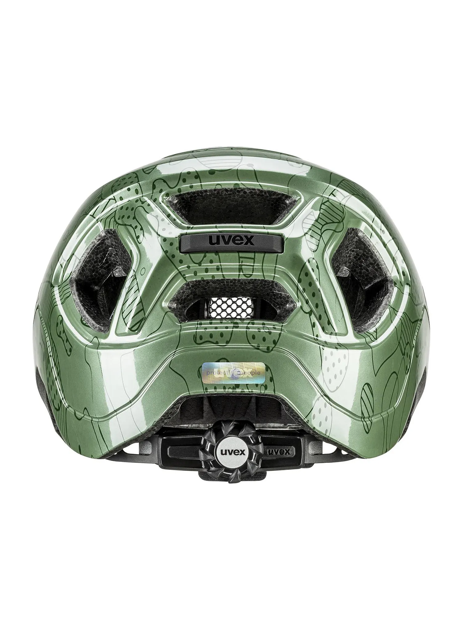 Dječja biciklistička kaciga Uvex React JR. - moss green altimeter