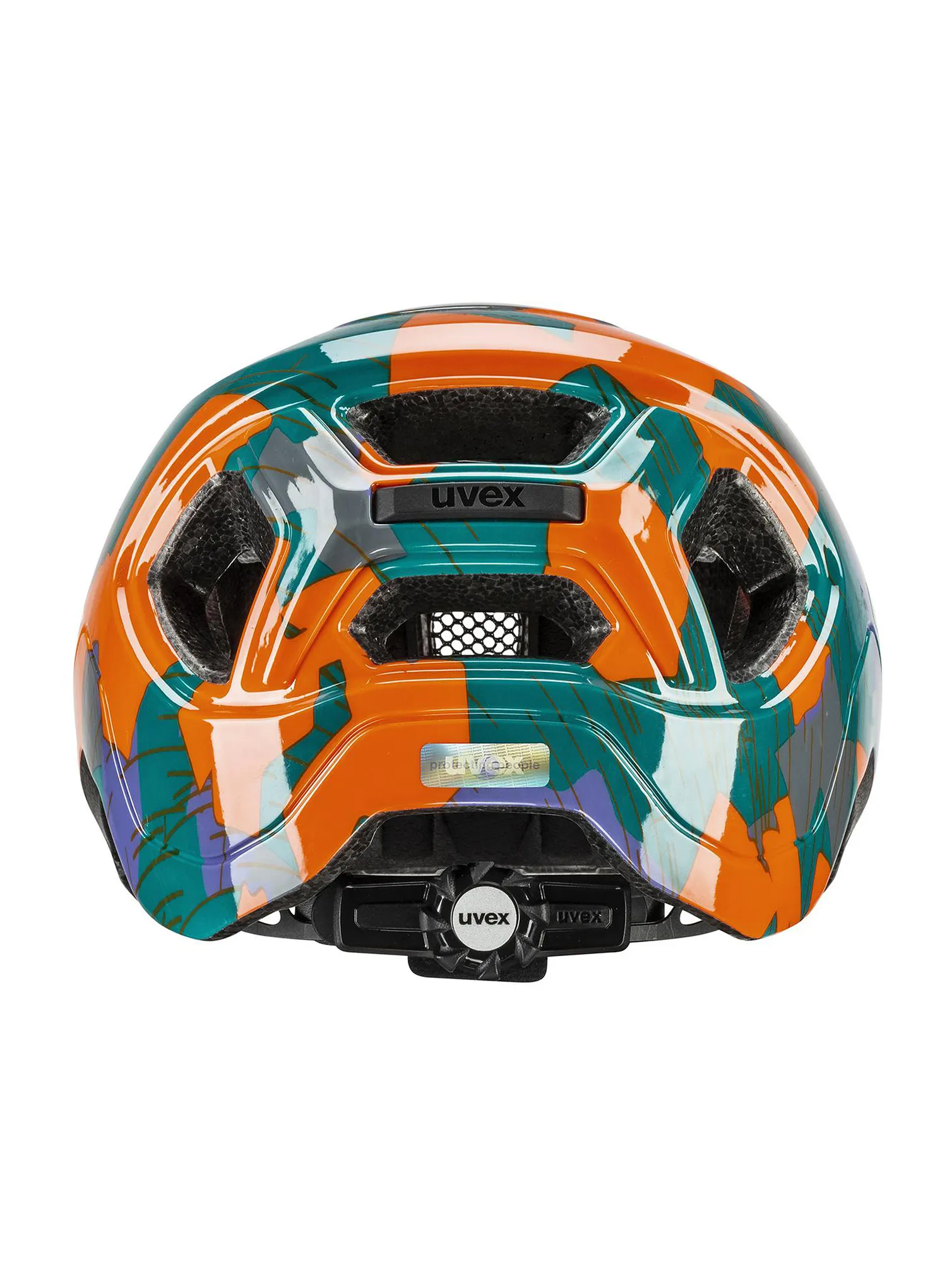 Dječja biciklistička kaciga Uvex React JR. - papaya camo