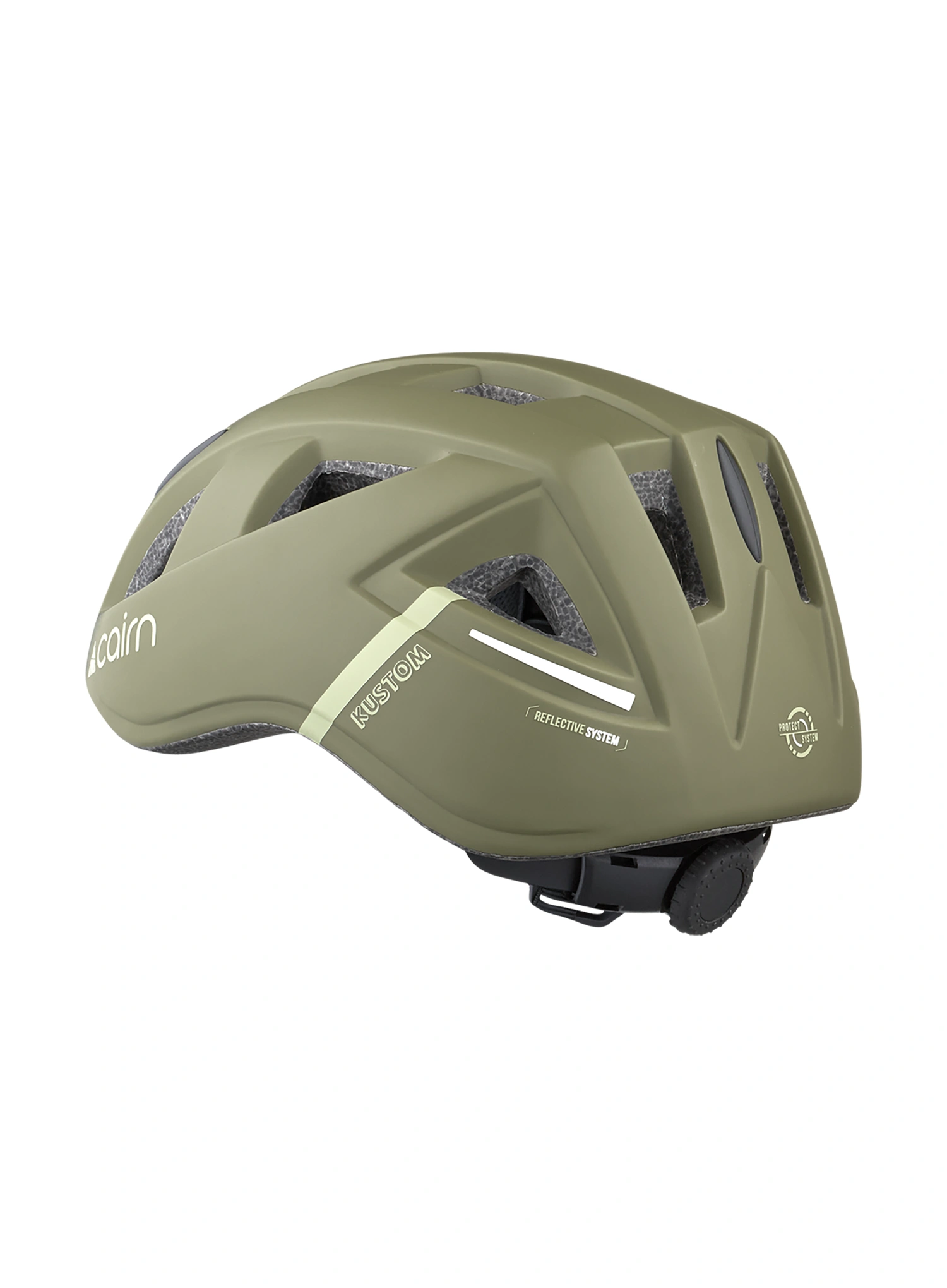 Dječja biciklistička kaciga Cairn Kustom - mat olive