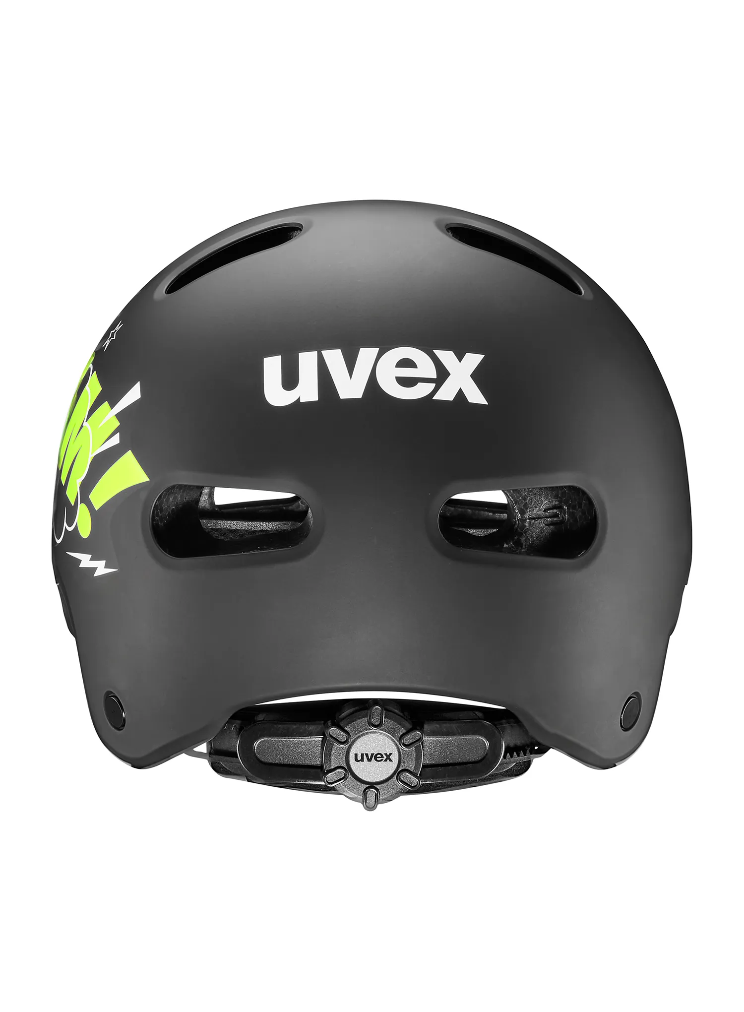 Dječja biciklistička kaciga Uvex Kid 4 Style - bam black/lime matt