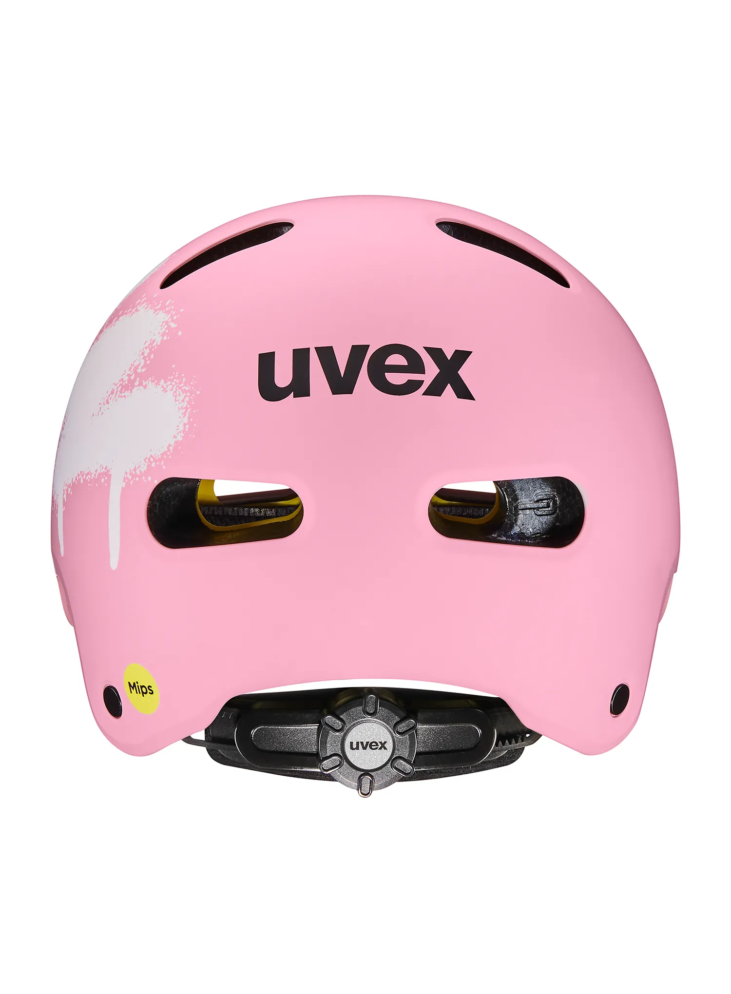 Dječja biciklistička kaciga Uvex Kid 4 Style Mips - spray strawberry matt