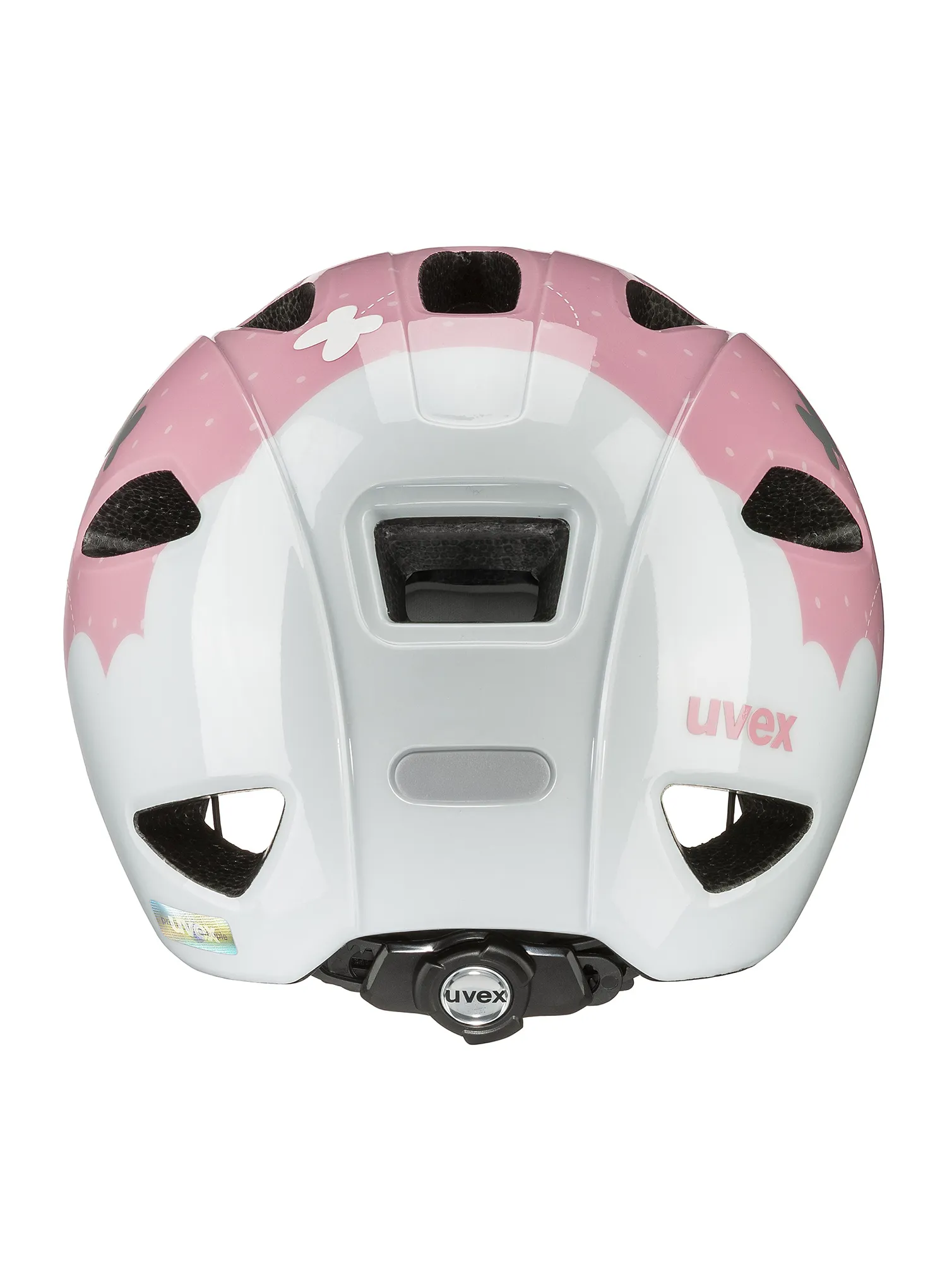 Dječja biciklistička kaciga Uvex Oyo Style - butterfly pink