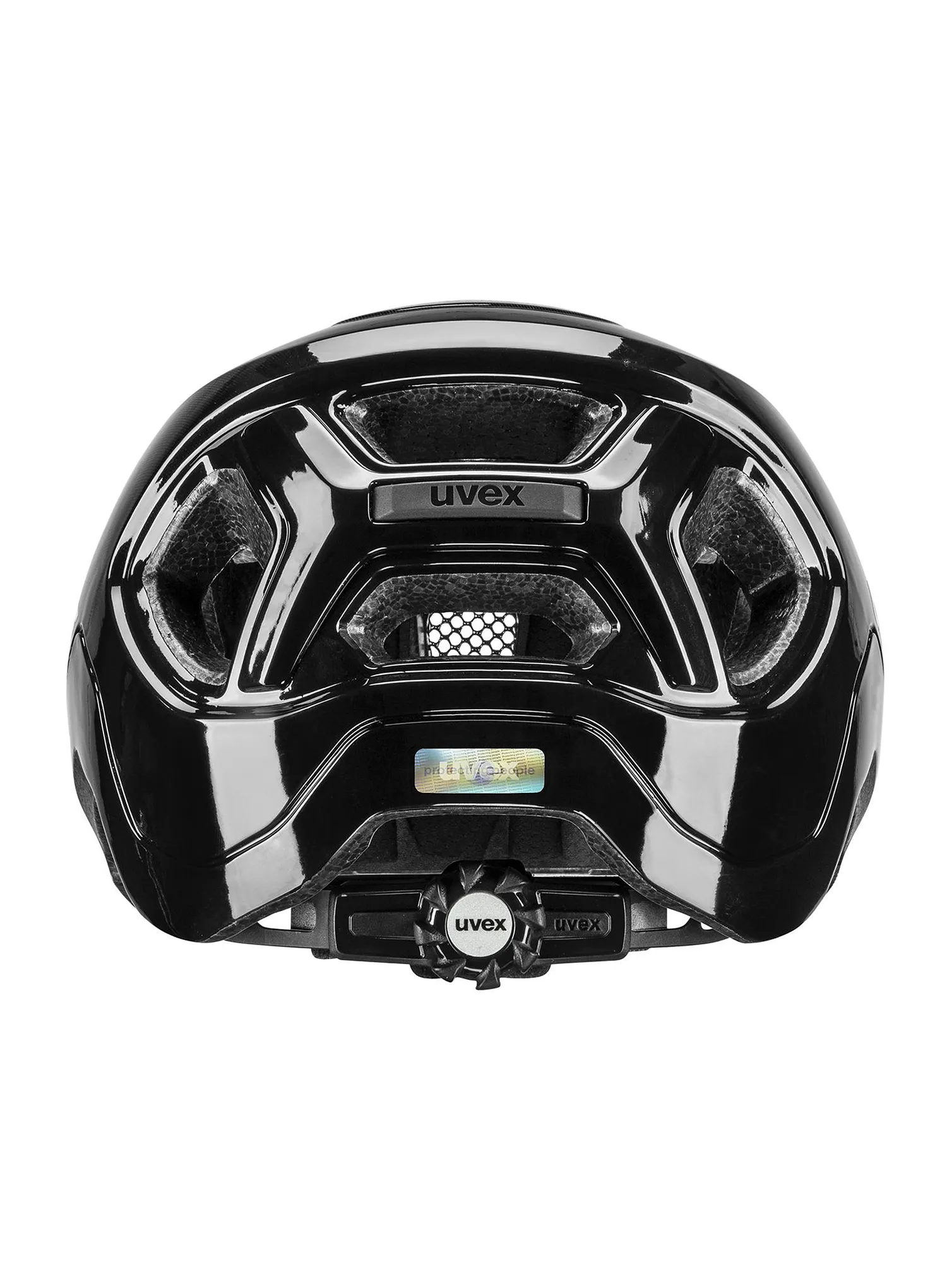 Dječja biciklistička kaciga Uvex React Jr. - white/black